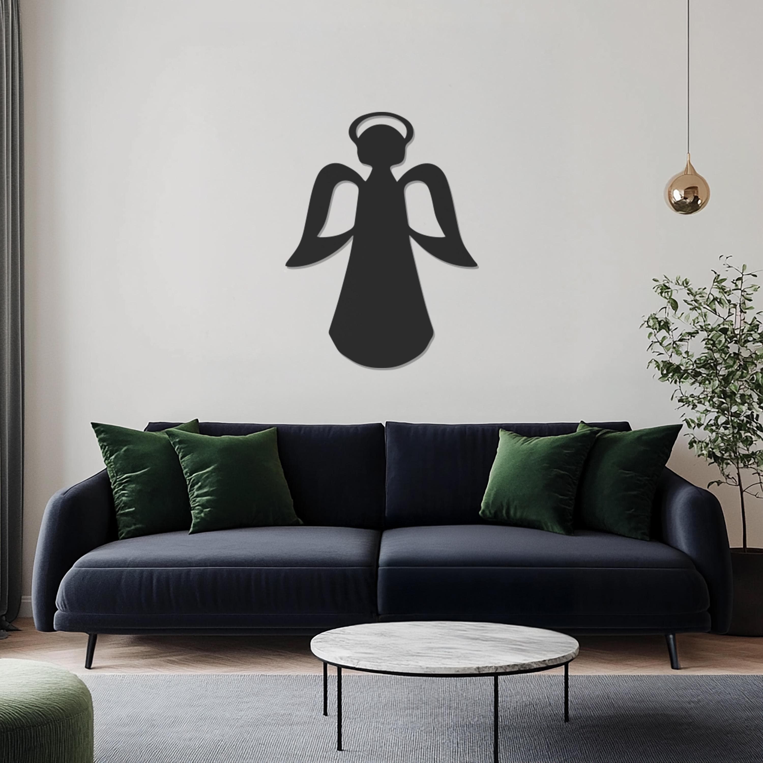 Angel Silhouette Metal Wall Art, Guardian Spirit Home Decor, Spiritual Protection Decor, Minimalist Angel Wall Art, Wall Decor,Gift for Home - image 3