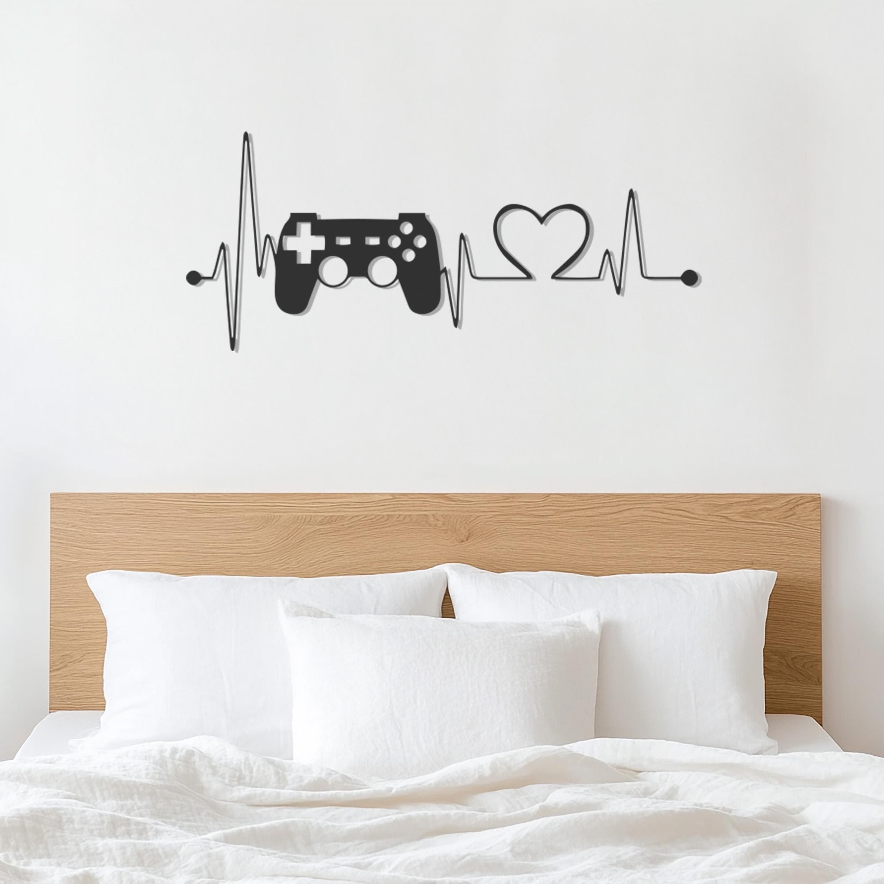 Gamer Heartbeat Metal Wall Art, Video Game Controller Decor, Heart Line Sign, Boys Room Decor, Gift For Gamer, Wall Hangings, Gift for Home - image 5
