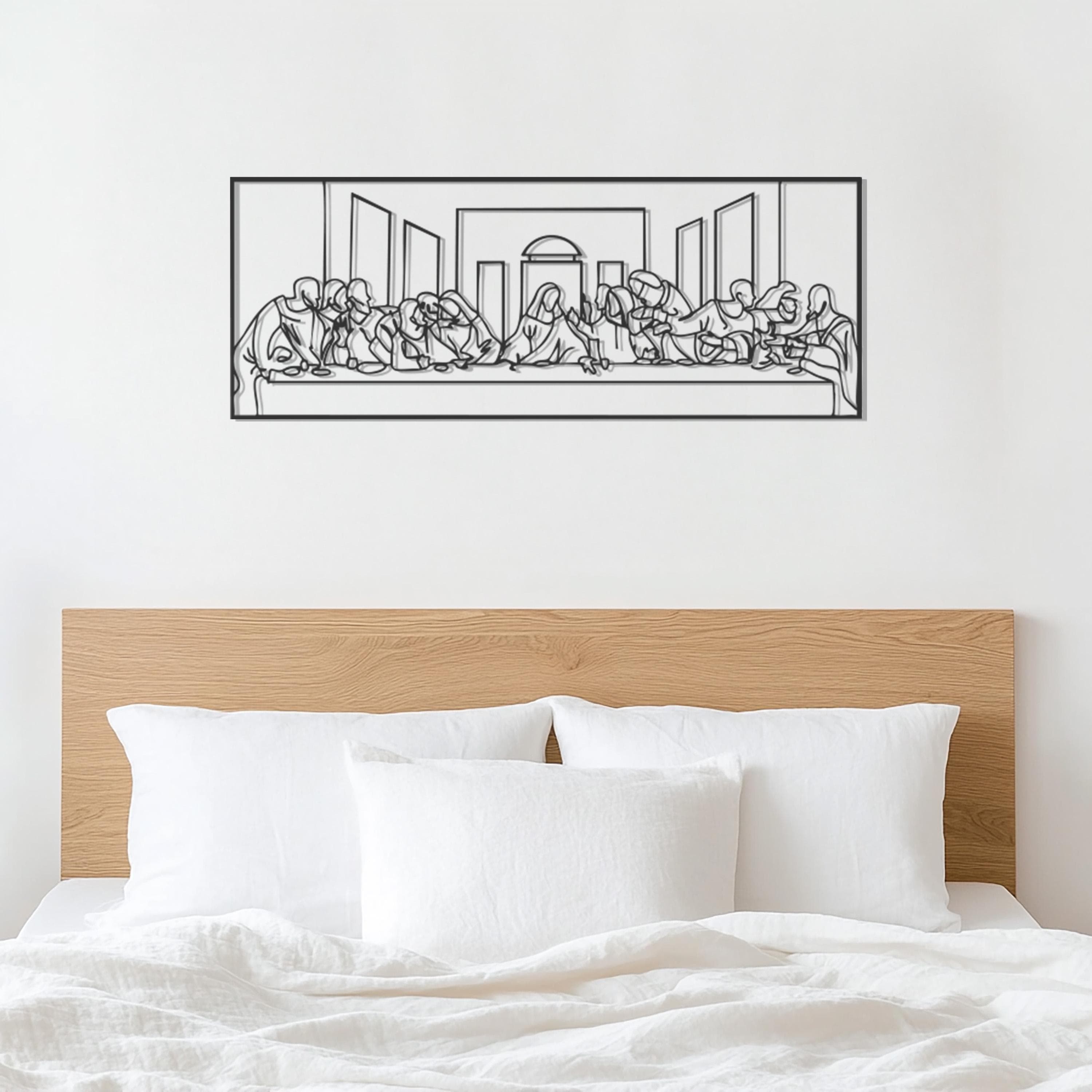 Jesus Last Supper Metal Wall Art - Large Metal Wall Decor, Religious Home Decoration, Minimalist Modern Artwork, Contemporary Christian Art - image 5