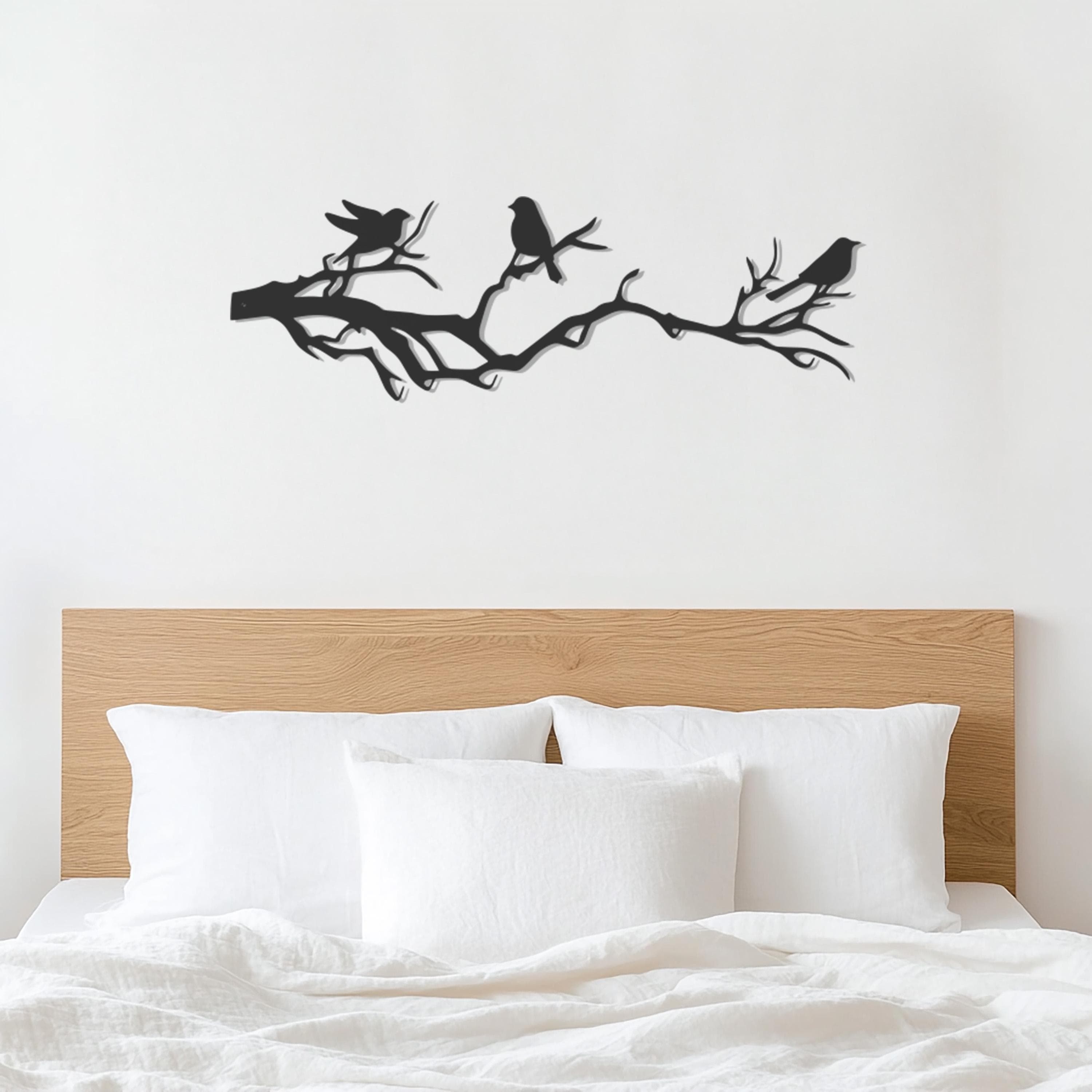 Birds on Branch Metal Wall Art, Nature-Inspired Wall Decor, Minimalist Bird Silhouette, Modern Home Accent, Rustic Wildlife Metal Artwork - image 5