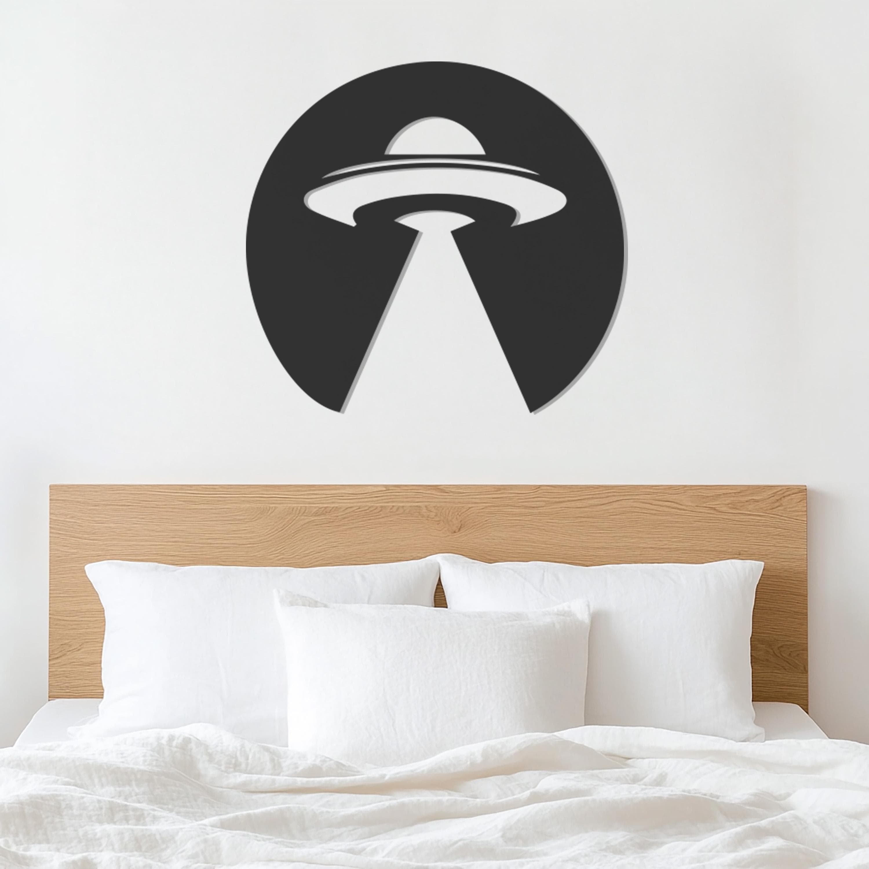 UFO Metal Wall Art Decor, Sci Fi Alien Spaceship Sign, Modern Round Metal Decor, Unique Home Decor, Wall Hangings, Gift For Sci Fi Lovers - image 5
