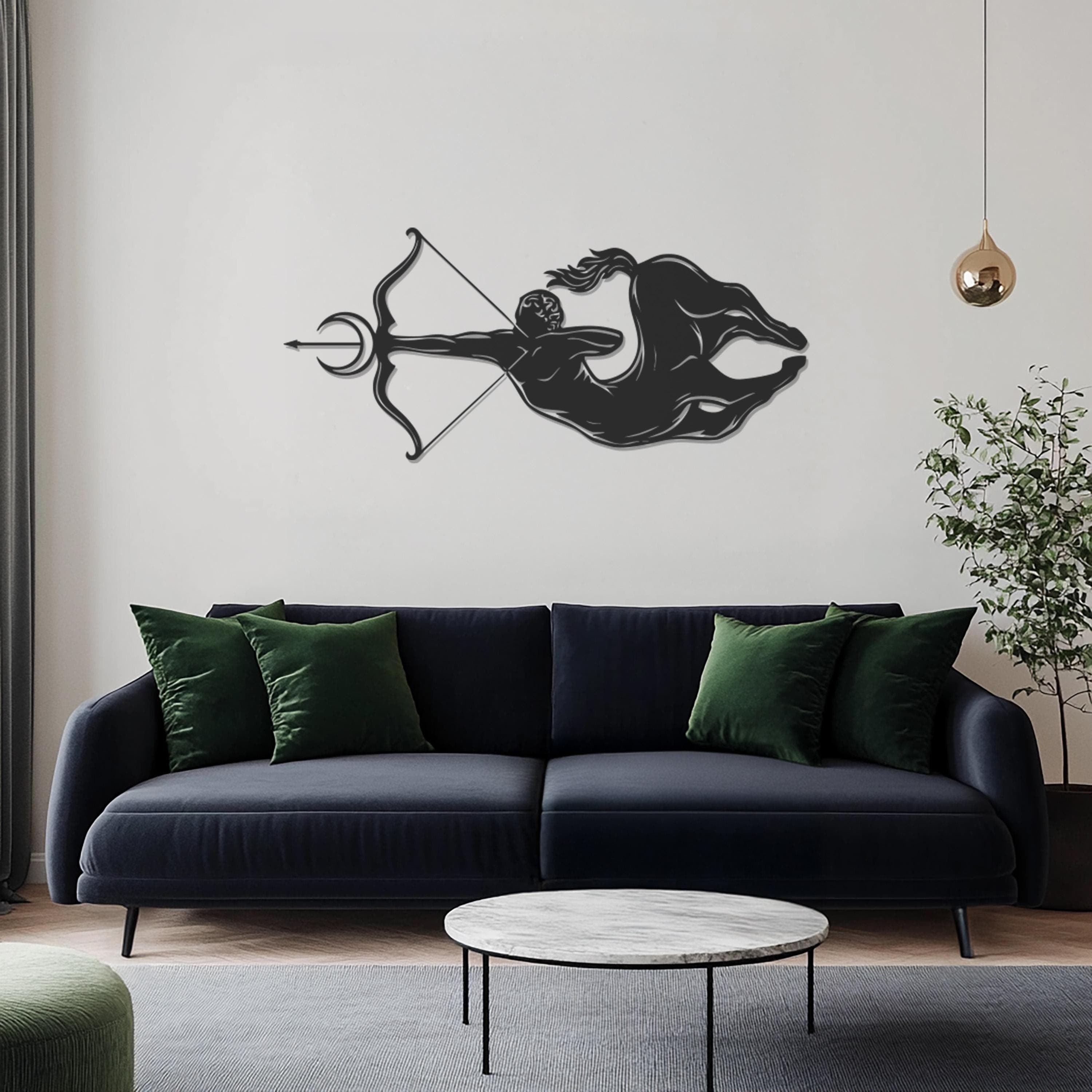 Sagittarius Metal Wall Art, Centaur Archer Wall Decor, Zodiac Astrology Wall Art, Mythology Inspired Metal Art, Gift for Astrology Lovers - image 3