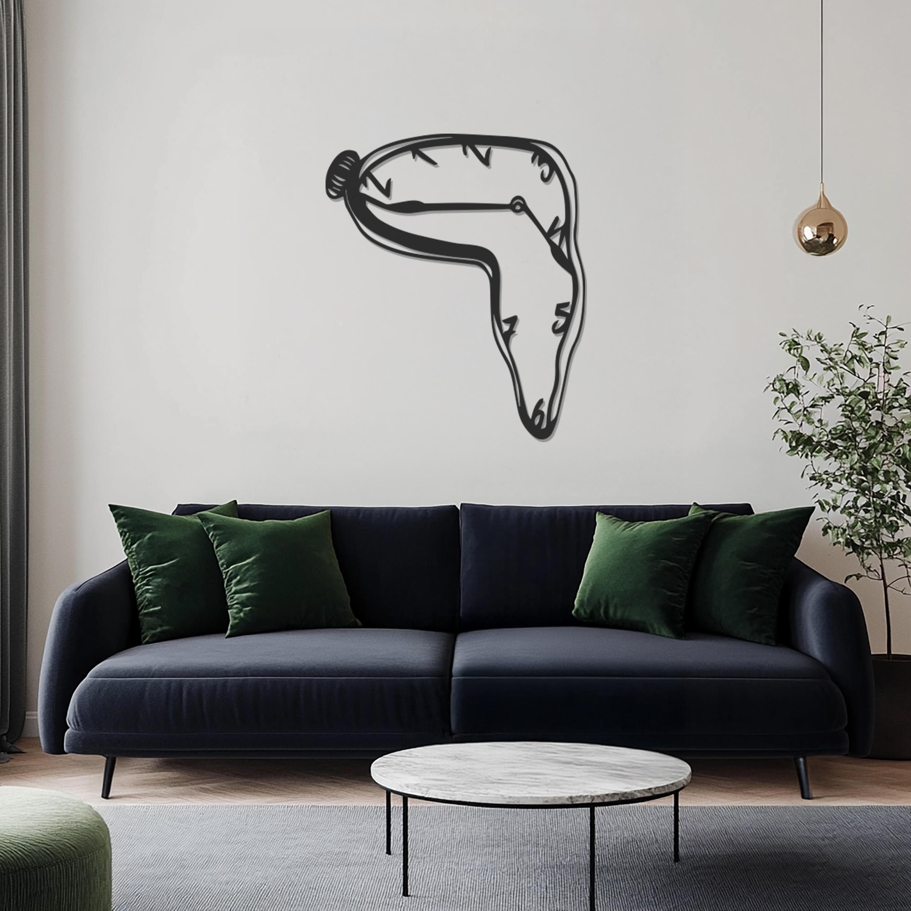 Melting Clock Metal Wall Art, Surreal Wall Decor for Modern Homes, Minimalist Metal Wall Hanging, Artistic Home Decor, Unique Gift Idea - image 3
