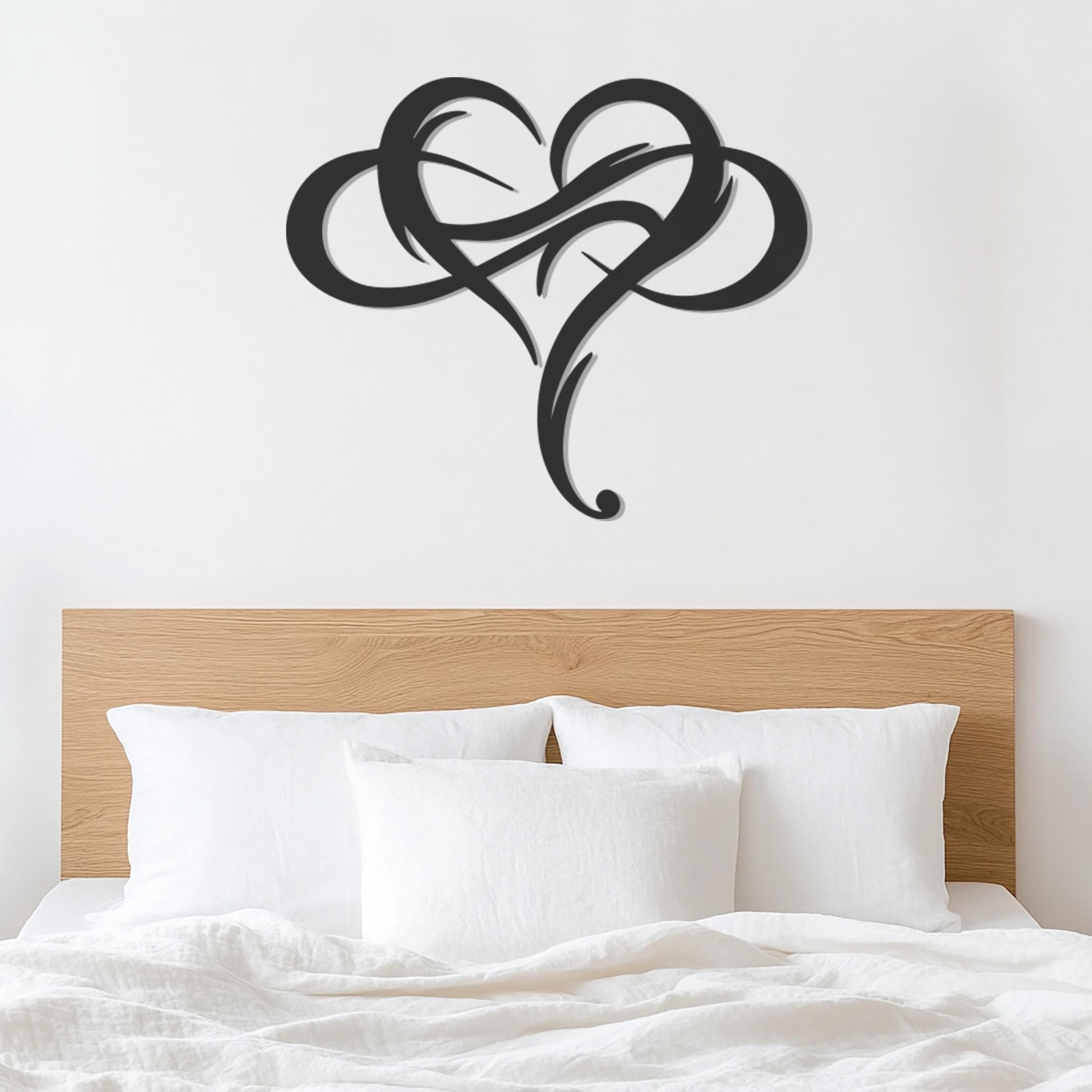 Abstract Heart Metal Wall Art, Minimalist Romantic Wall Hanging, Modern Love Decor, Large Metal Sculpture, Unique Gift for Anniversary - image 4