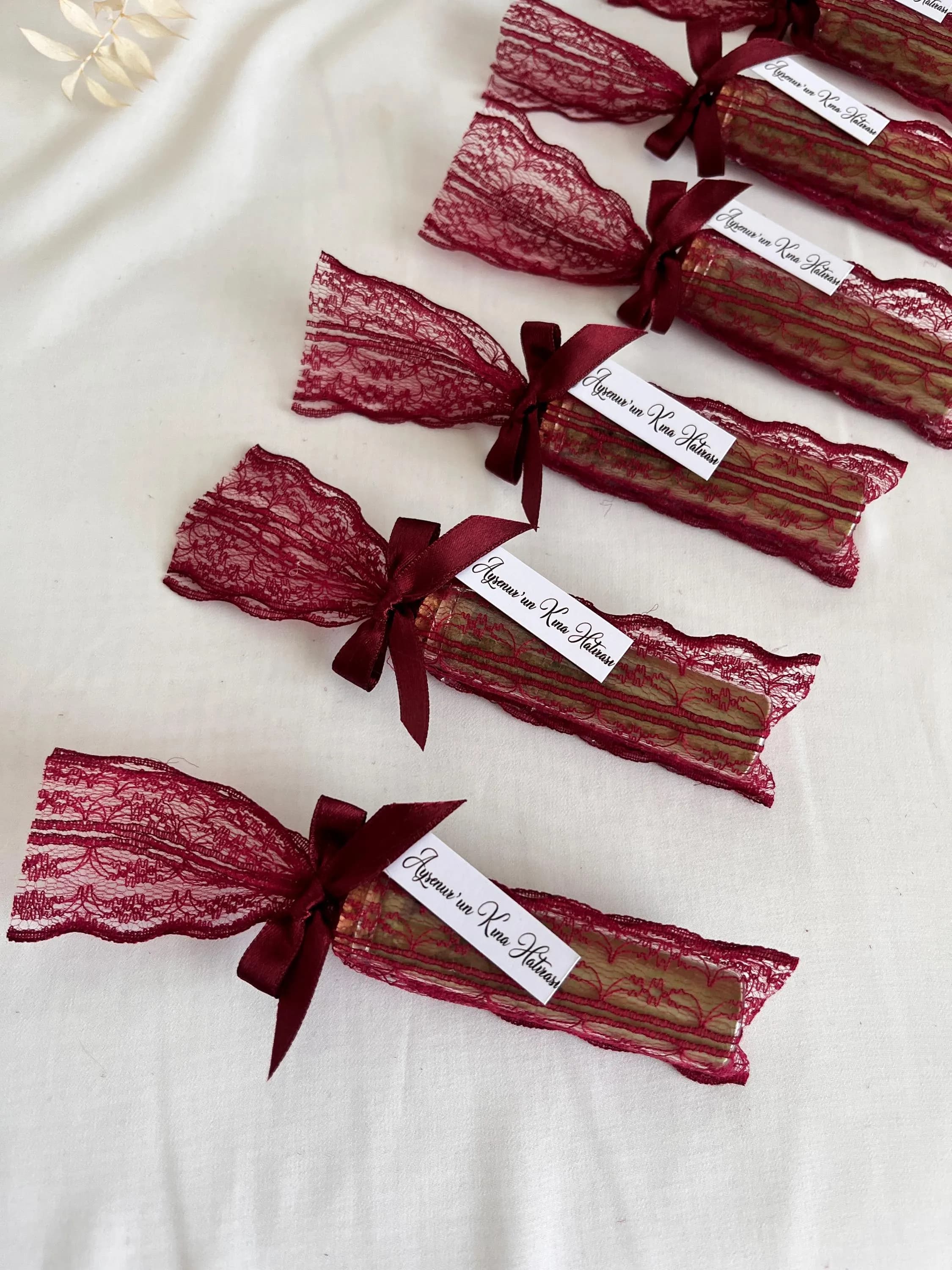 Personalized Rustic Italian Henna Tube Favors:Lace Detail Henna Tube Bottle - Dantel Detaylı Kına Hediyelik - image 5