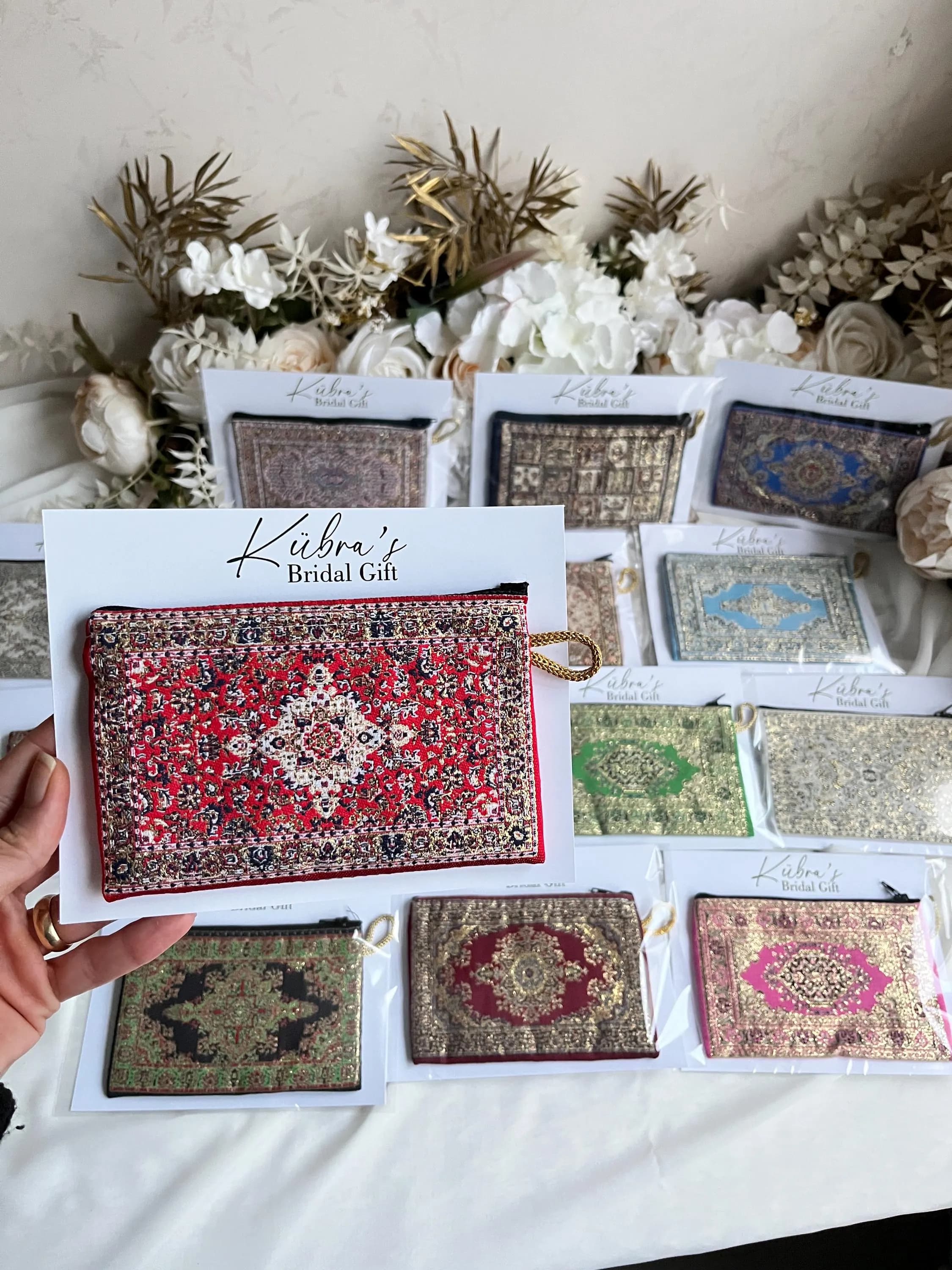 Turkish Kilim Wallet: Henna Party Favor, Ottoman Print - Henna Bridesmaid Gift - image 4