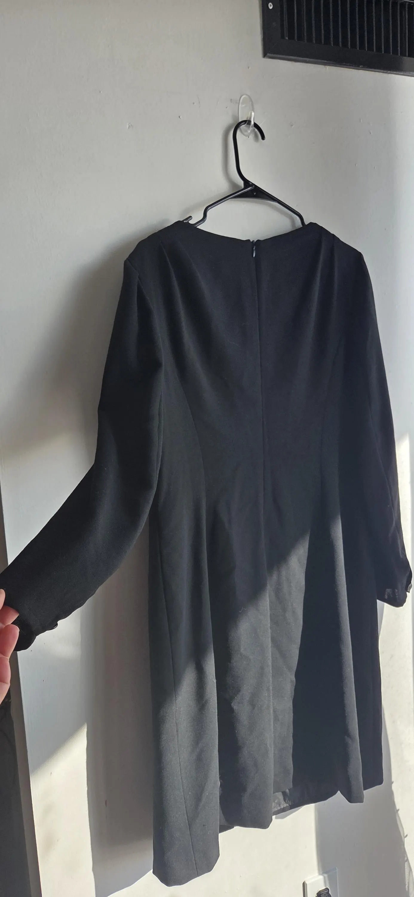 Vintage Giorgio Armani Black Midi Luxurious Designer High End Dress 16 Italy, Classy eveningwear Dressy Elegant Elevated Timeless Effortless - image 5