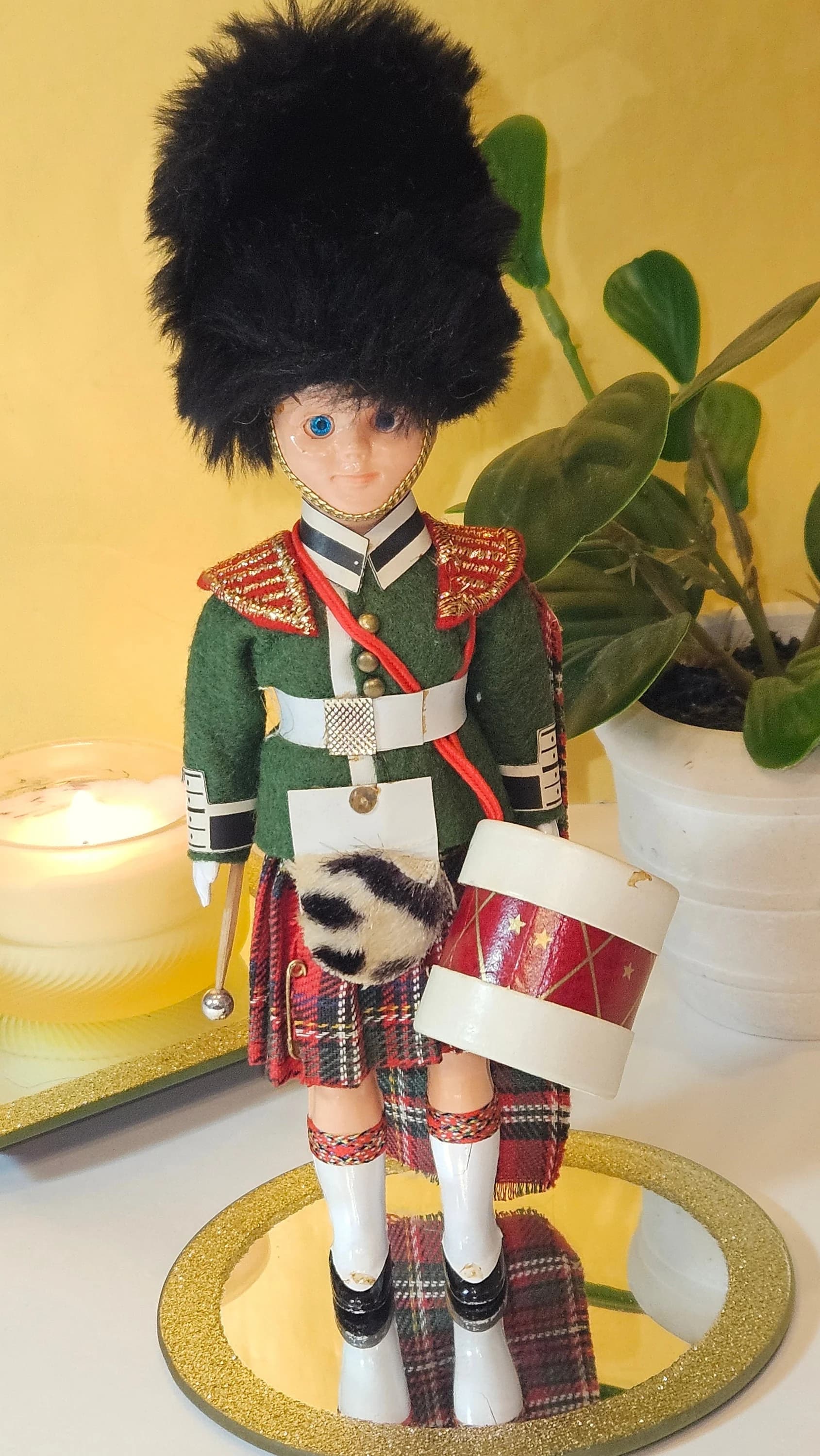 Vintage Doll, Collectable  Doll in Scottish Costume Soldier Drummer 1970s, Gifts For Her,Housewarming Gifts, Gifts For Him, Birthday Gifts, - image 4