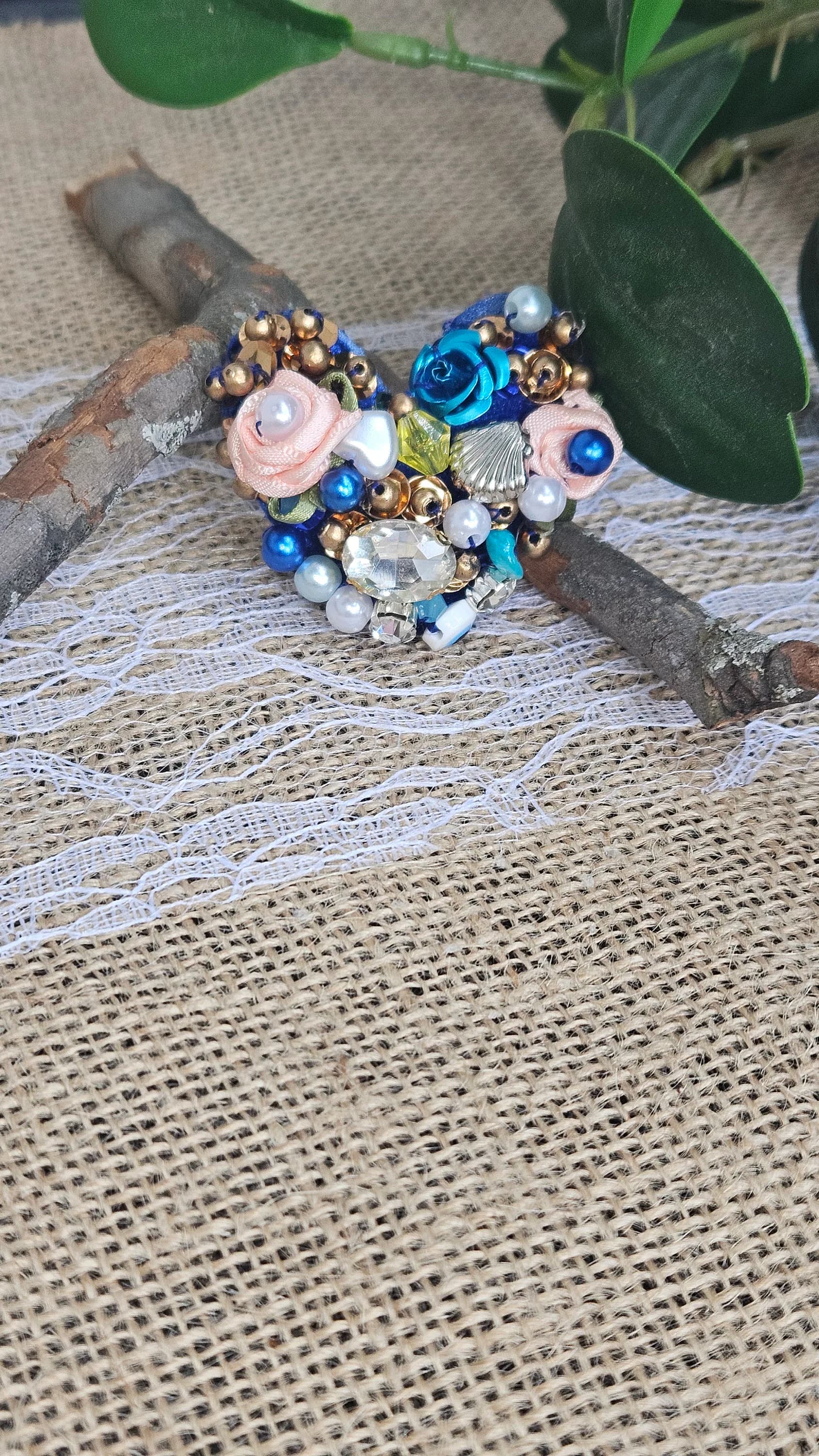 Mothers Day Gifts, Gifts for Mom, Gifts for Her, Easter Gifts,  Handmade Brooches, Gifts for Wife, bridesmaid Gifts, Heart Beaded Brooch - image 3