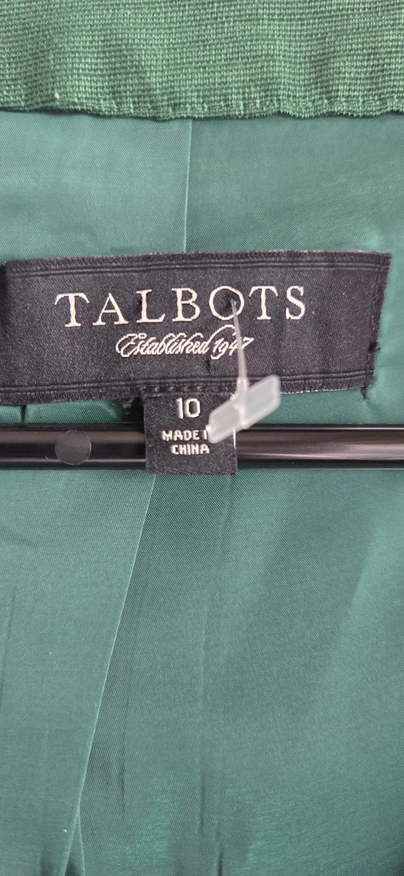 Two-Piece Dress Set by Talbots Size 12 Green Forest Workwear Office Career Wear - image 5