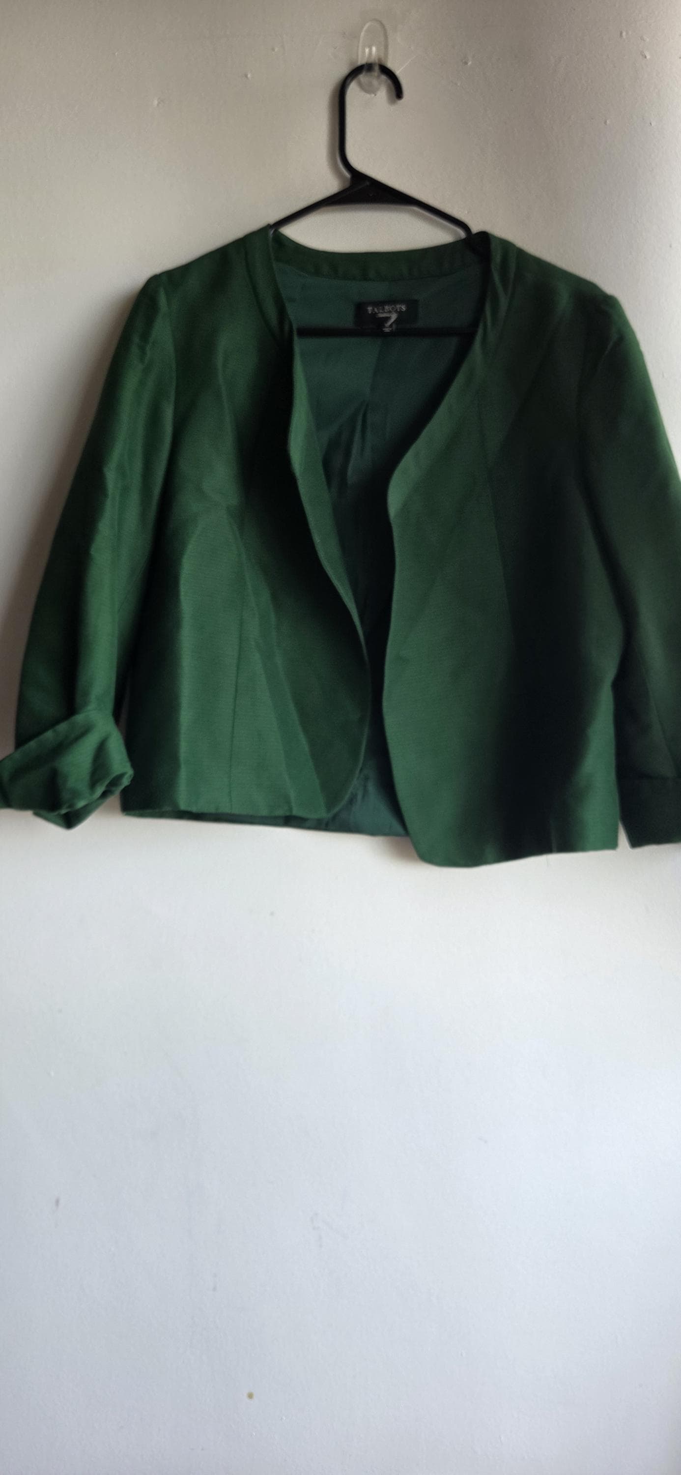 Two-Piece Dress Set by Talbots Size 12 Green Forest Workwear Office Career Wear - image 2