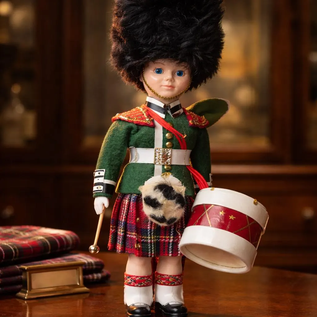 Vintage Doll, Collectable  Doll in Scottish Costume Soldier Drummer 1970s, Gifts For Her,Housewarming Gifts, Gifts For Him, Birthday Gifts,