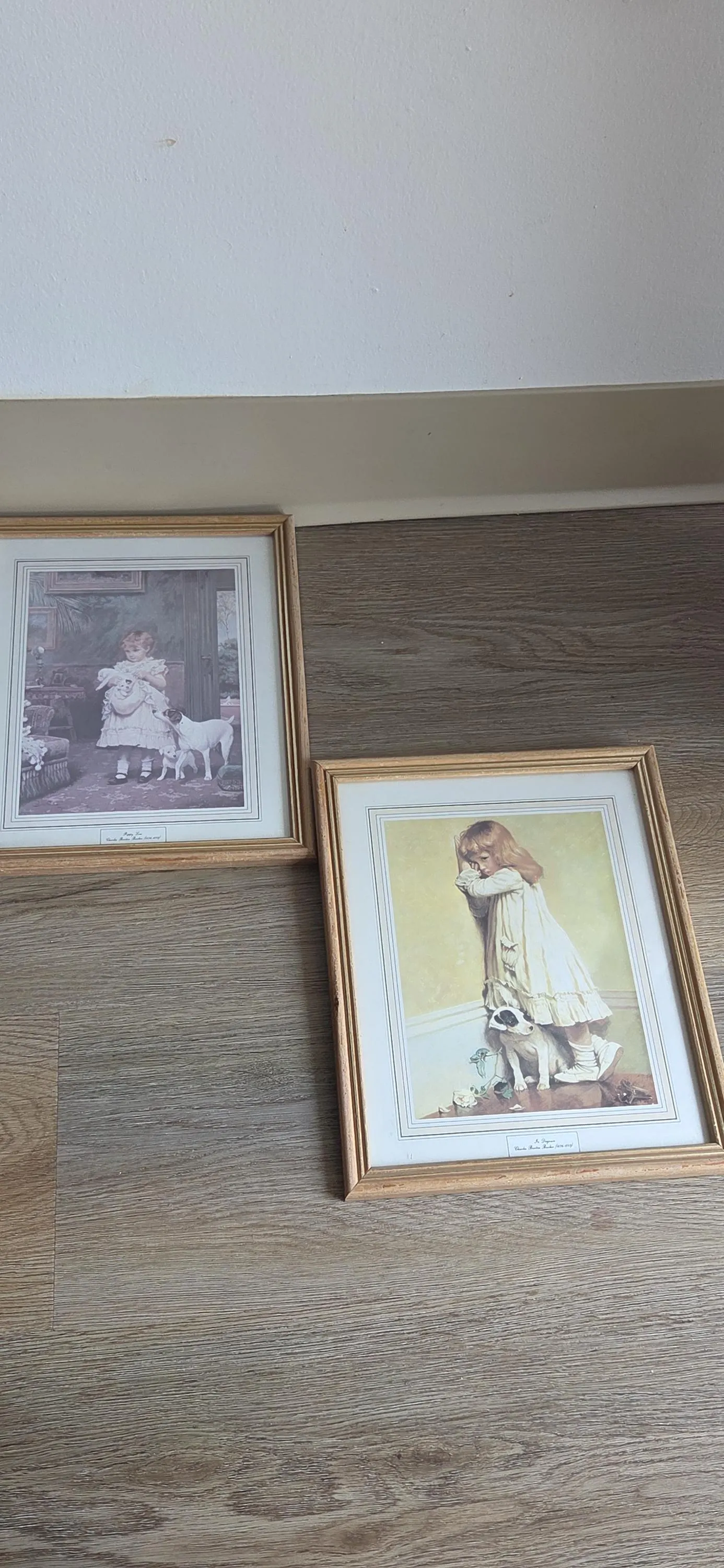 Vintage Framed Prints: "Puppy Love" by Charles Burton Barber, Set of 2 Gallery Wall Decor - image 5