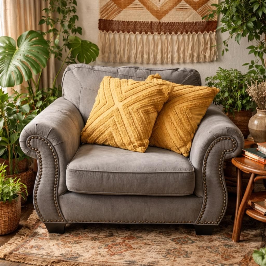 DKNY Throw Covers Boho Mustard Yellow 22"x22" Geometric 100% Cotton Set of 2,  Cottagecore Farmhouse Coastal Beachy Tropical Neutral, Boho - image 5