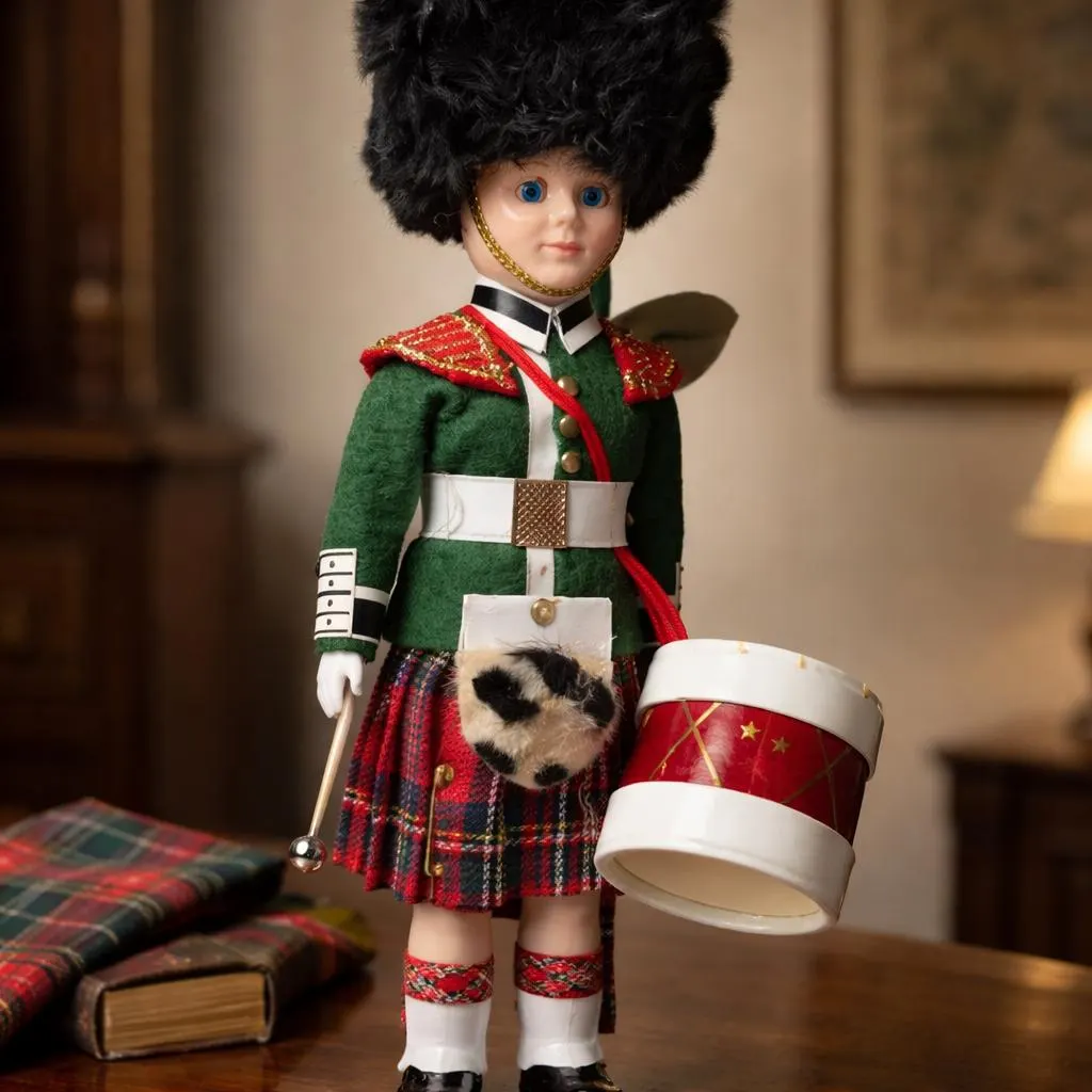 Vintage Doll, Collectable  Doll in Scottish Costume Soldier Drummer 1970s, Gifts For Her,Housewarming Gifts, Gifts For Him, Birthday Gifts, - image 2