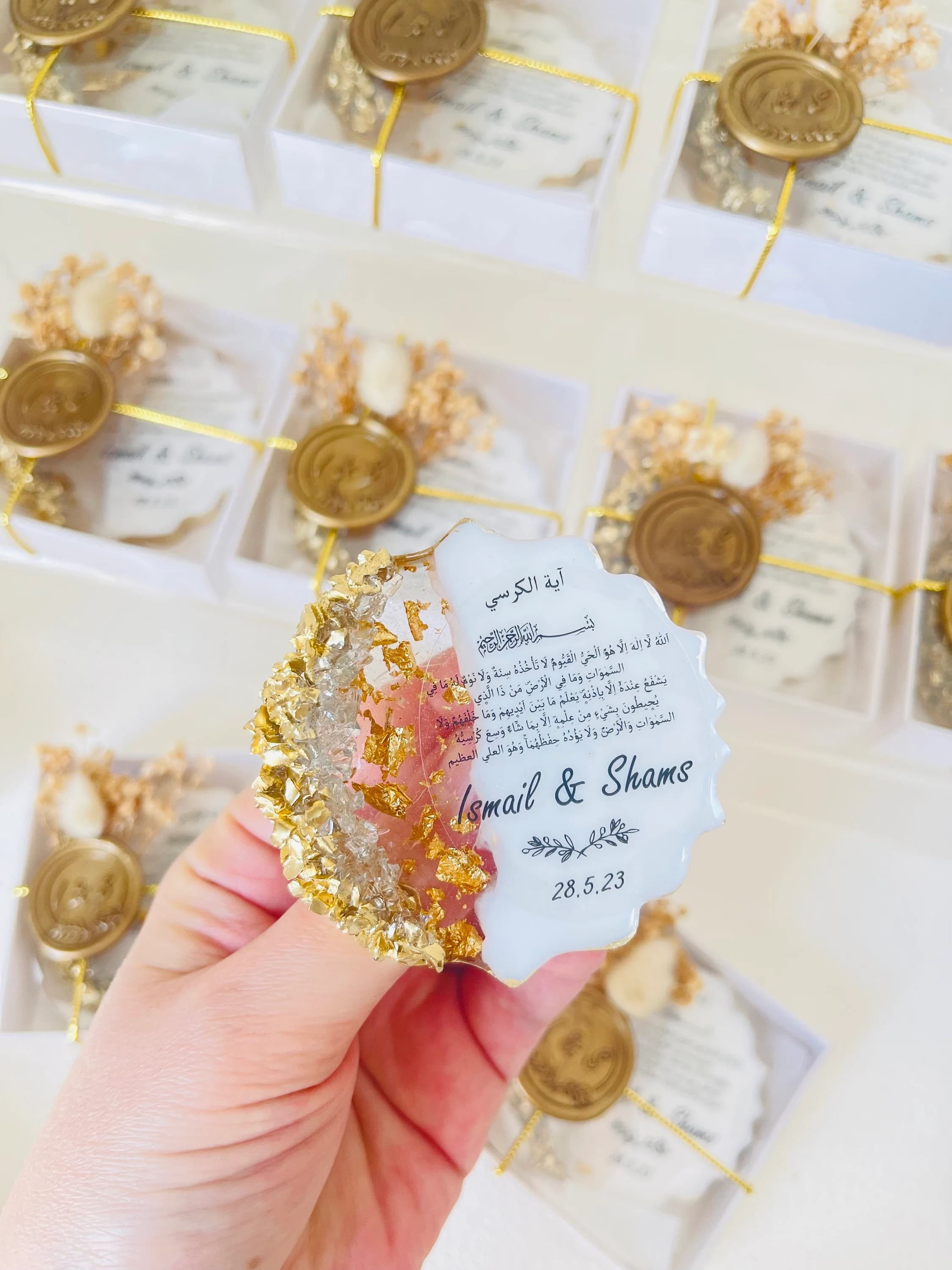 Personalized Epoxy Magnet Favor:Islamic Wedding, Engagement, Nikkah - image 5
