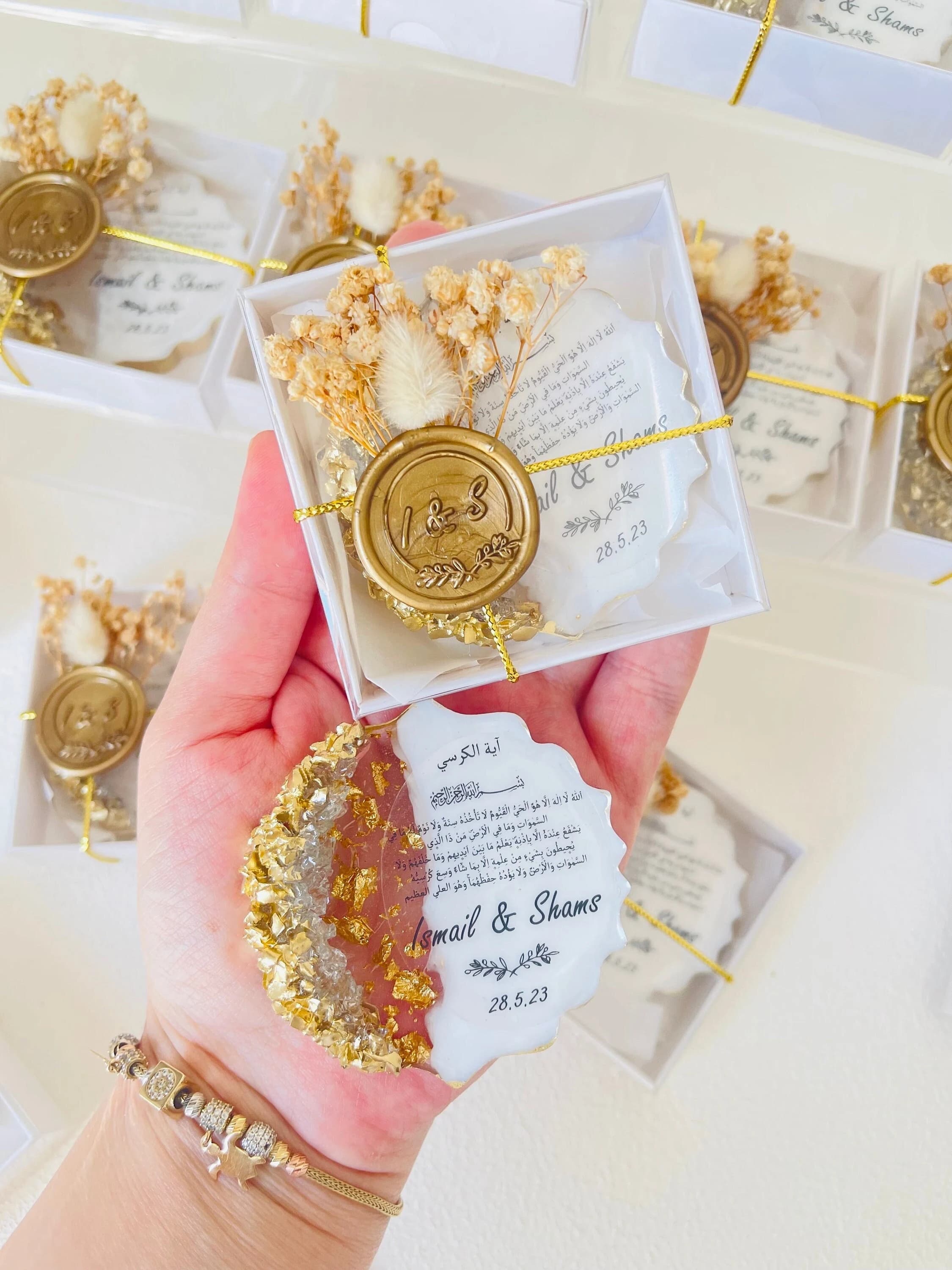 Personalized Epoxy Magnet Favor:Islamic Wedding, Engagement, Nikkah
