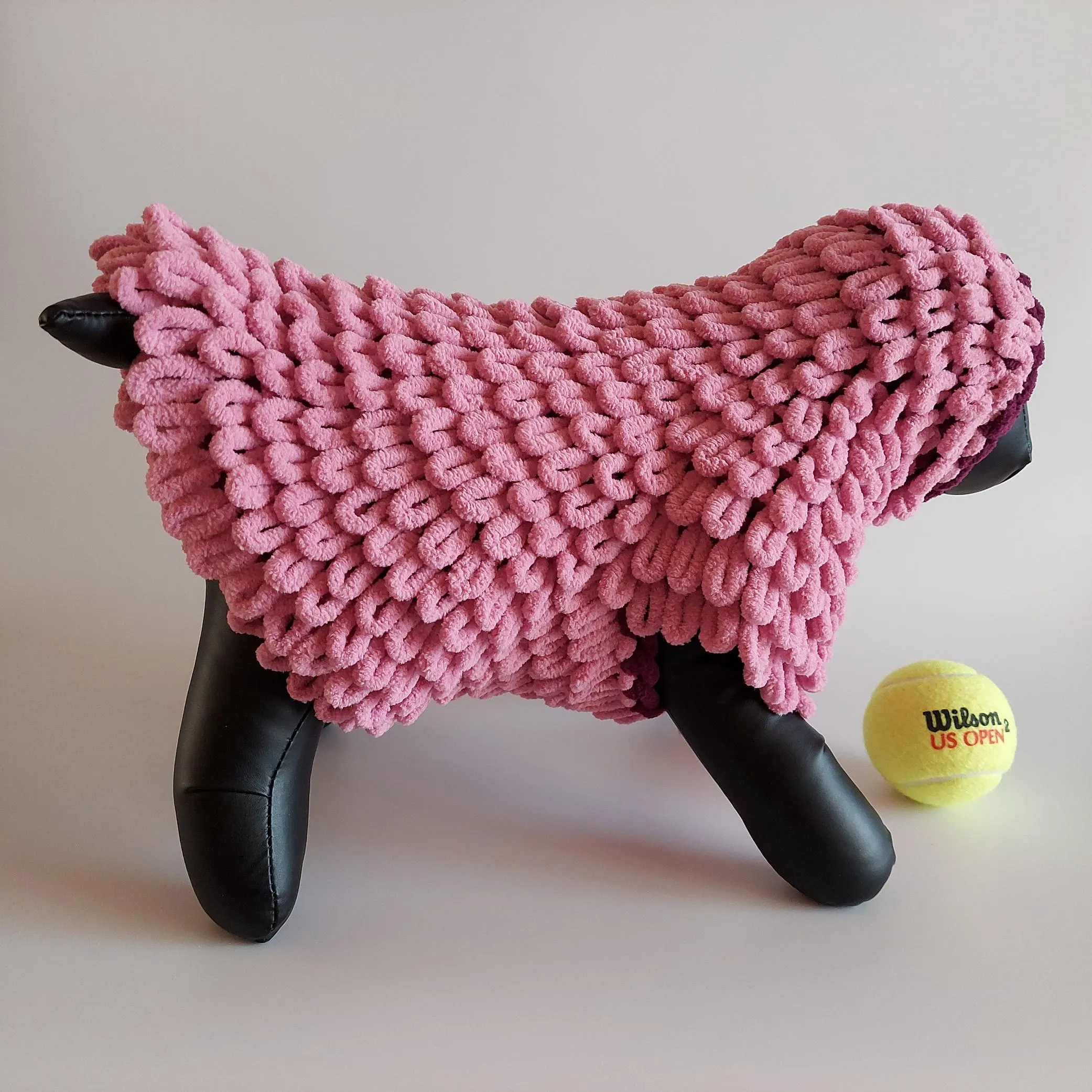 Pet Coat Knitting Pattern, Finger Loop Yarn, Small Medium Dog Cat (PDF Download)
