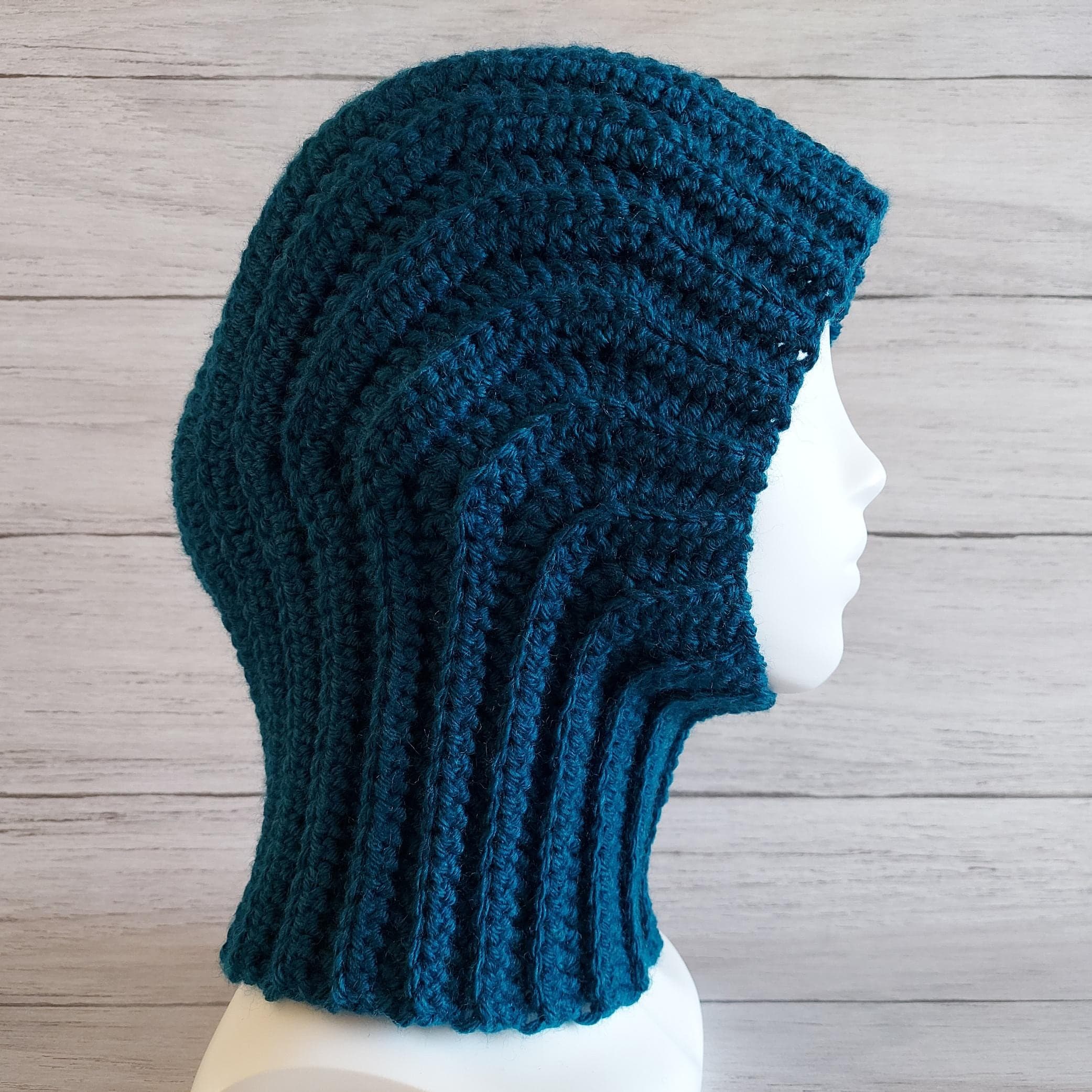 Crochet Balaclava Hooded Cowl: Winter Sports Hijab Head Scarf PATTERN