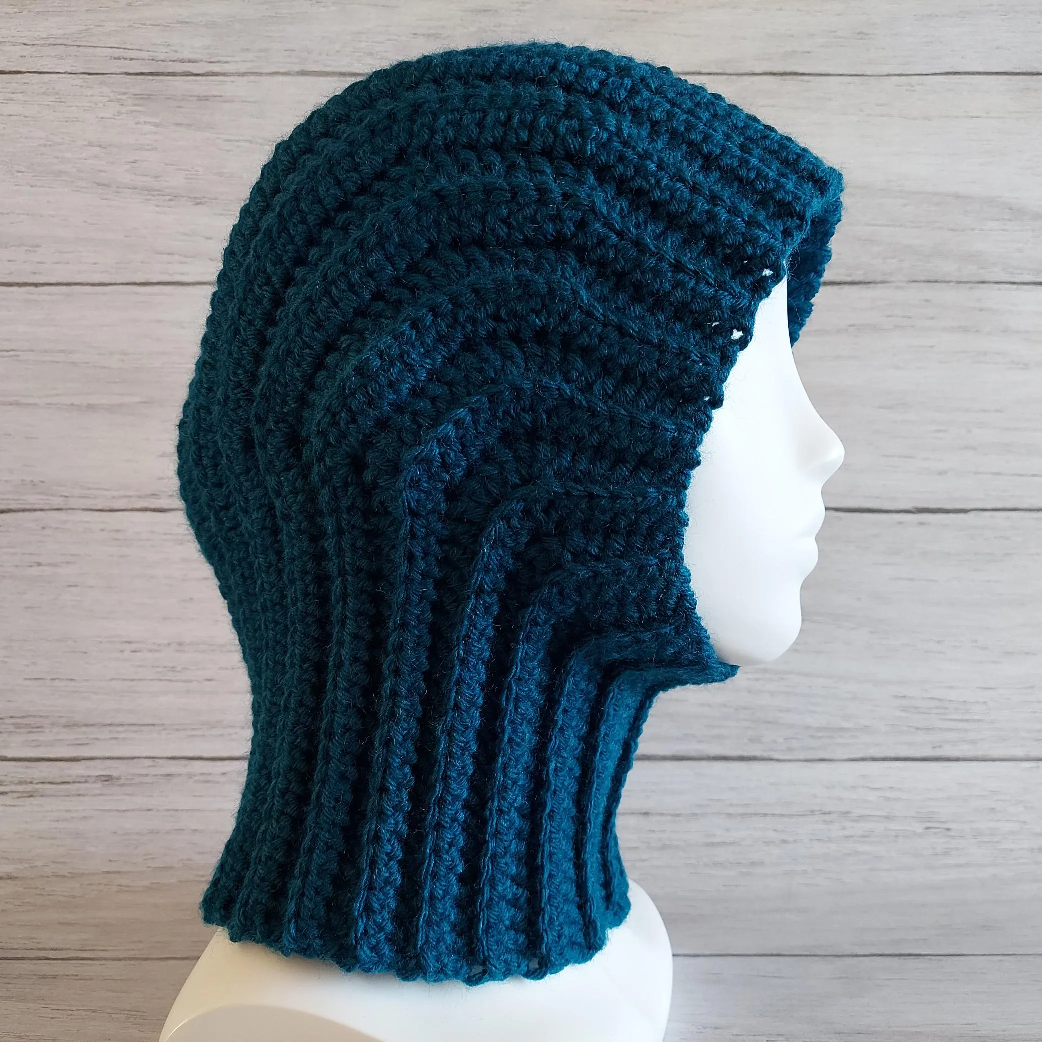 Crochet Balaclava Hooded Cowl: Winter Sports Hijab Head Scarf PATTERN - image 3