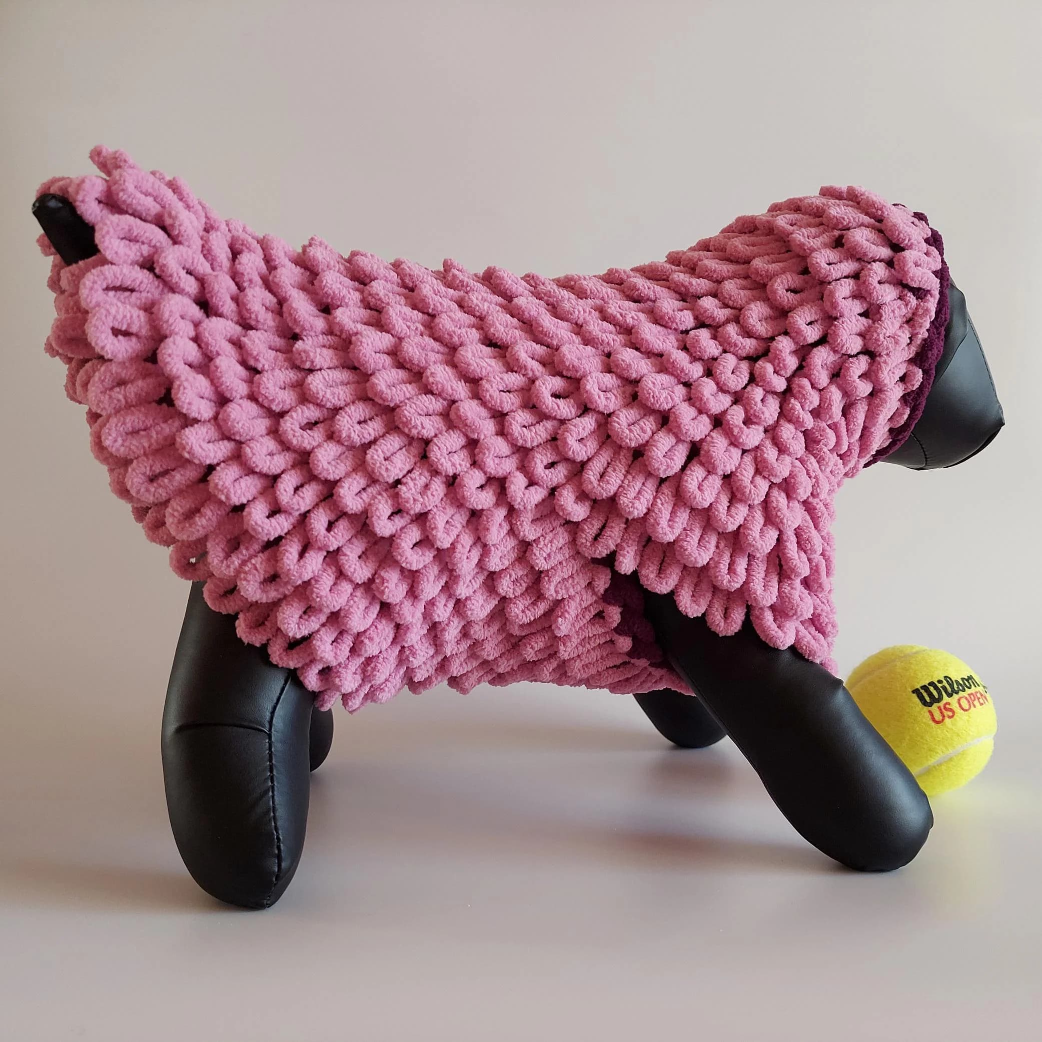 Pet Coat Knitting Pattern, Finger Loop Yarn, Small Medium Dog Cat (PDF Download)