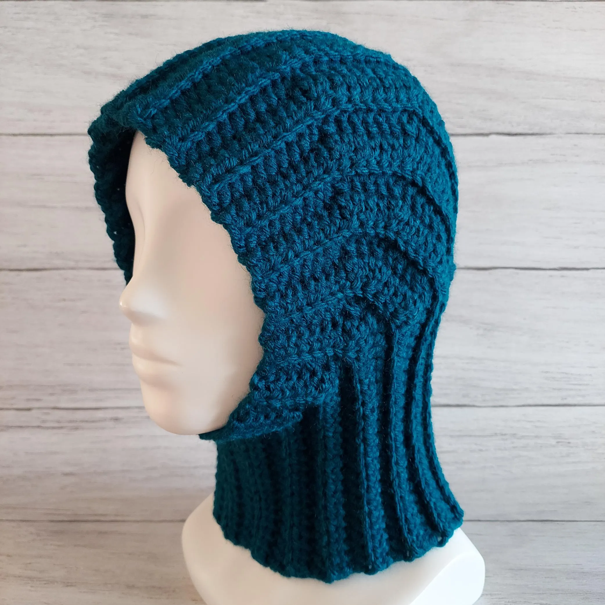 Crochet Balaclava Hooded Cowl: Winter Sports Hijab Head Scarf PATTERN - image 5
