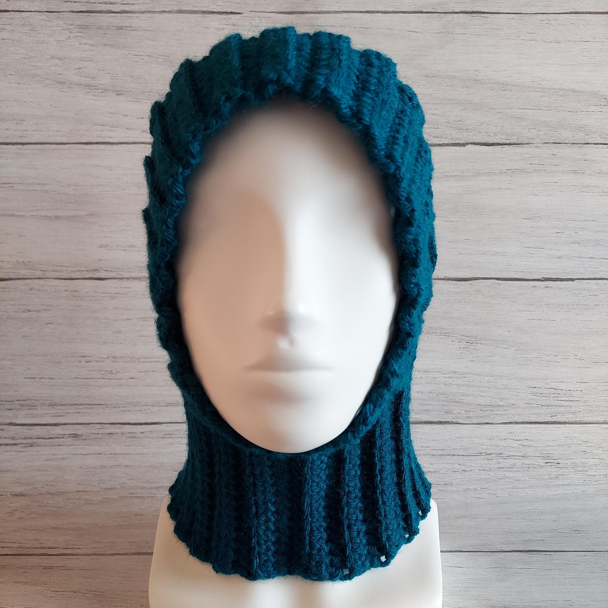 Crochet Balaclava Hooded Cowl: Winter Sports Hijab Head Scarf PATTERN - image 4