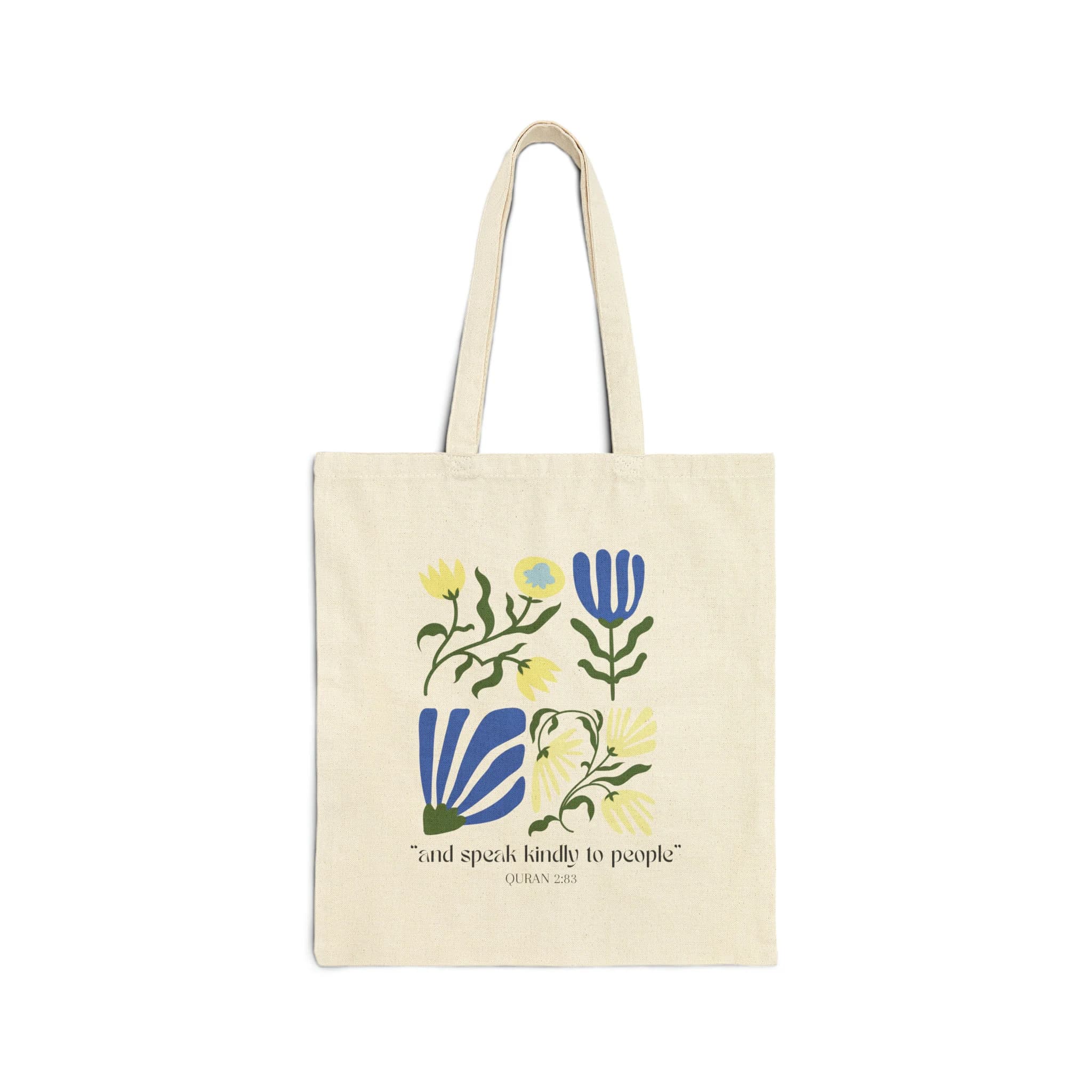 Quran Verse Canvas Tote Bag, Floral Design, Muslim Gift - image 4