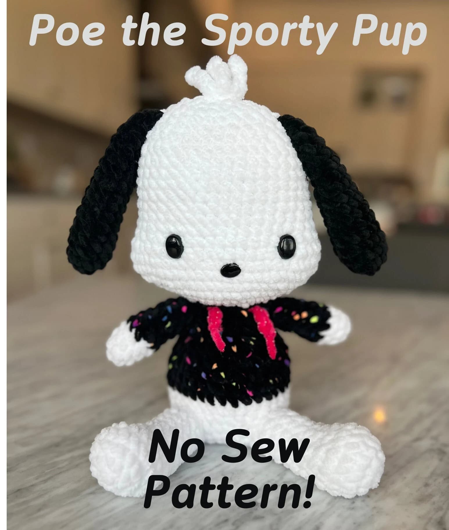 Crochet Pattern (No Sew!) - Poe the Sporty Pup
