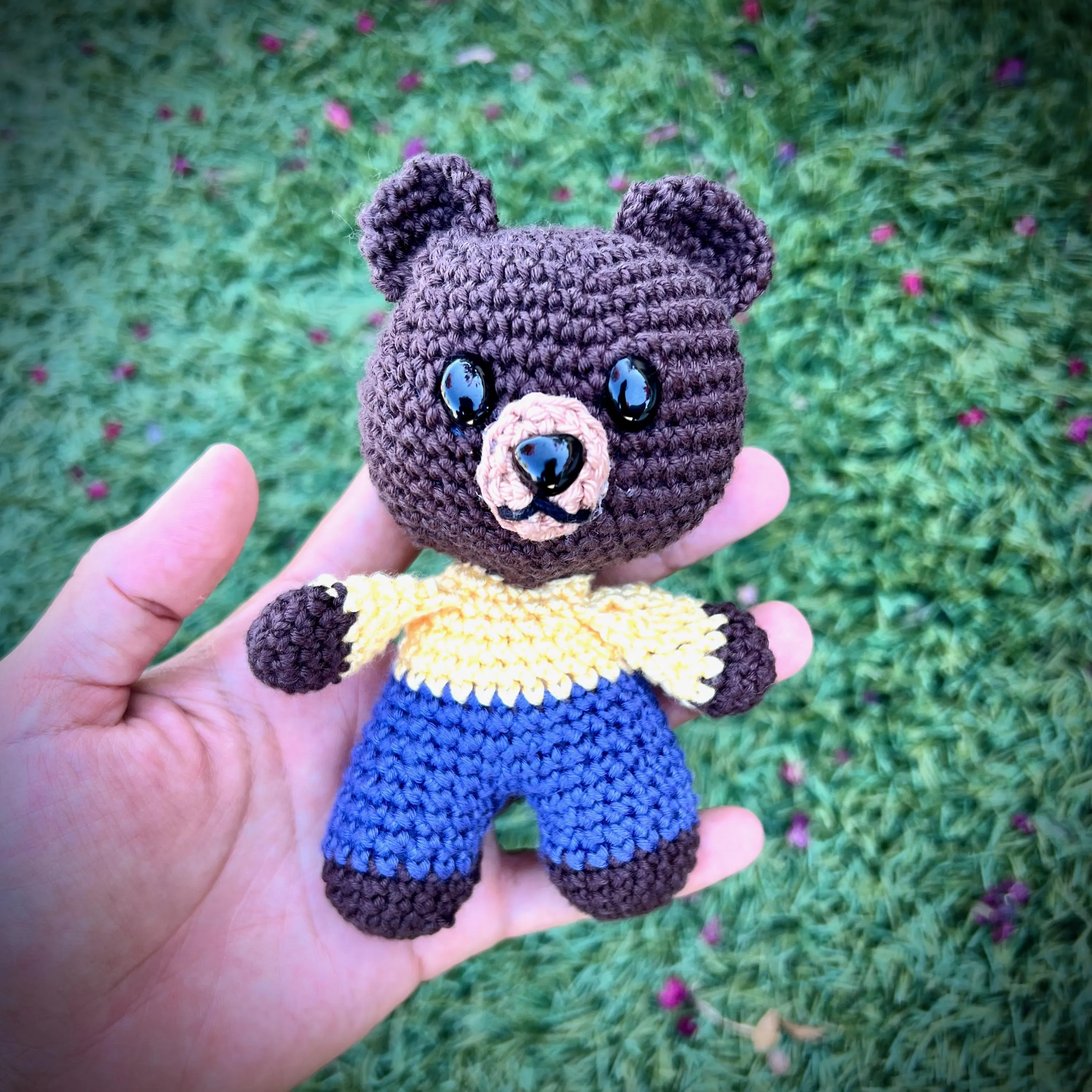 Crochet Pattern (Low Sew!) - Boba the Bear