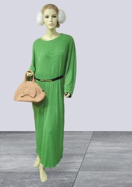 loose style batwing style ribbed abaya - image 3