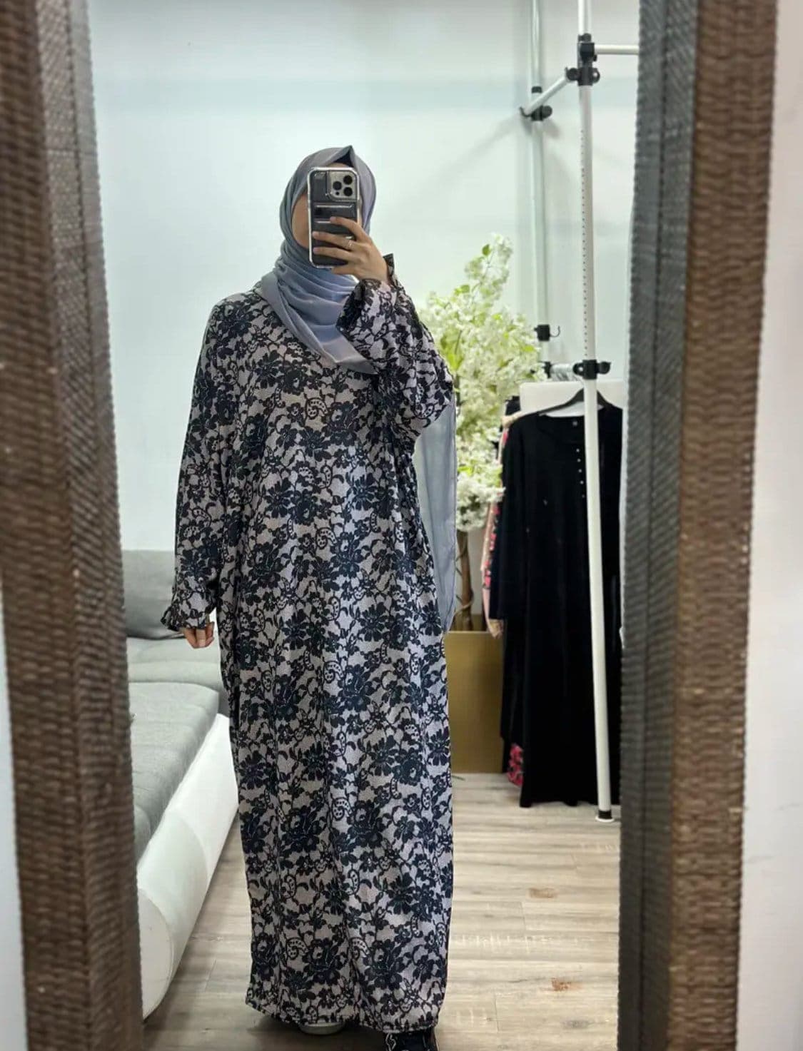 free size batwing slit sleeve style winter abaya