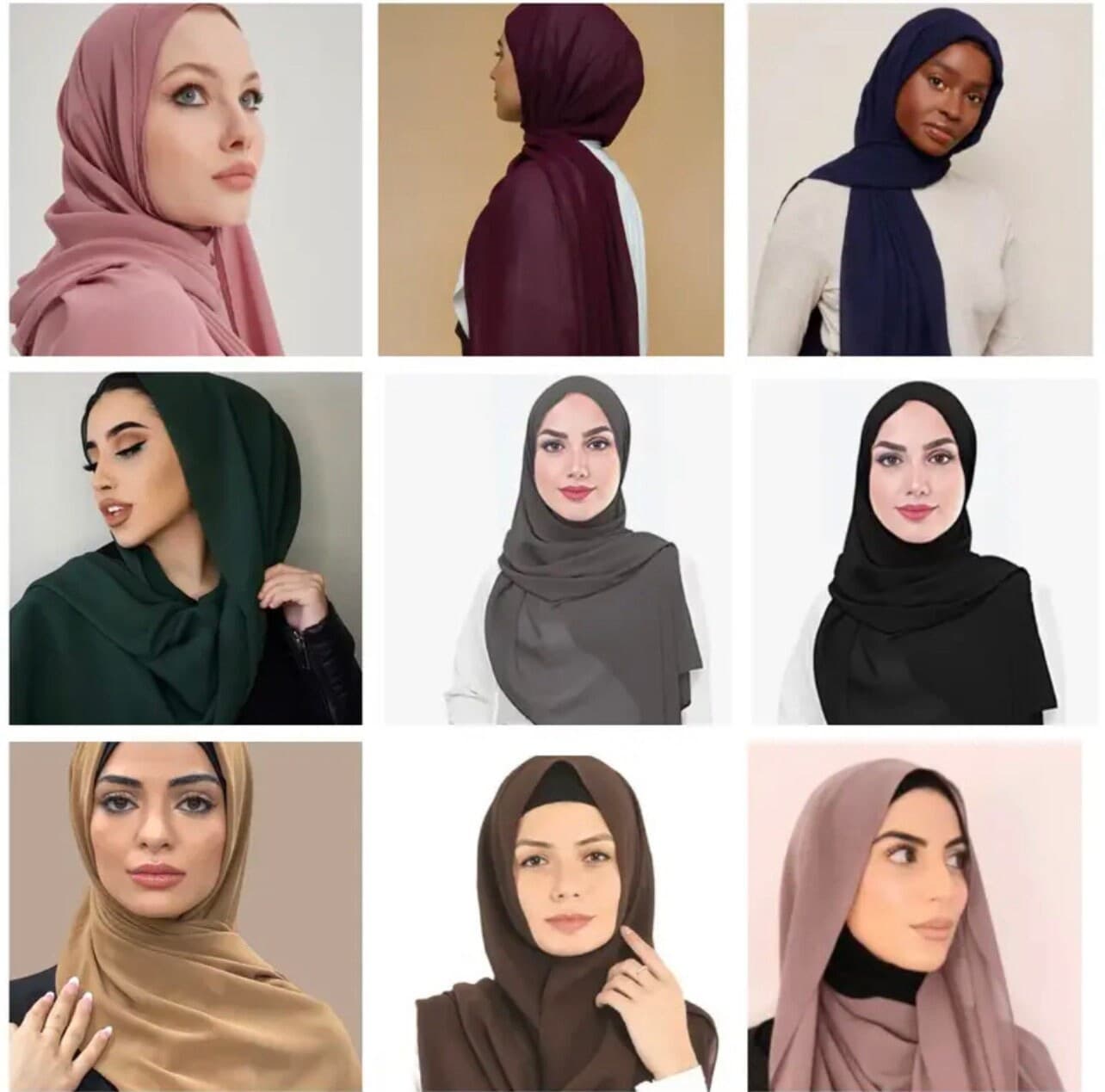 soft chiffon hijab for women's - image 3