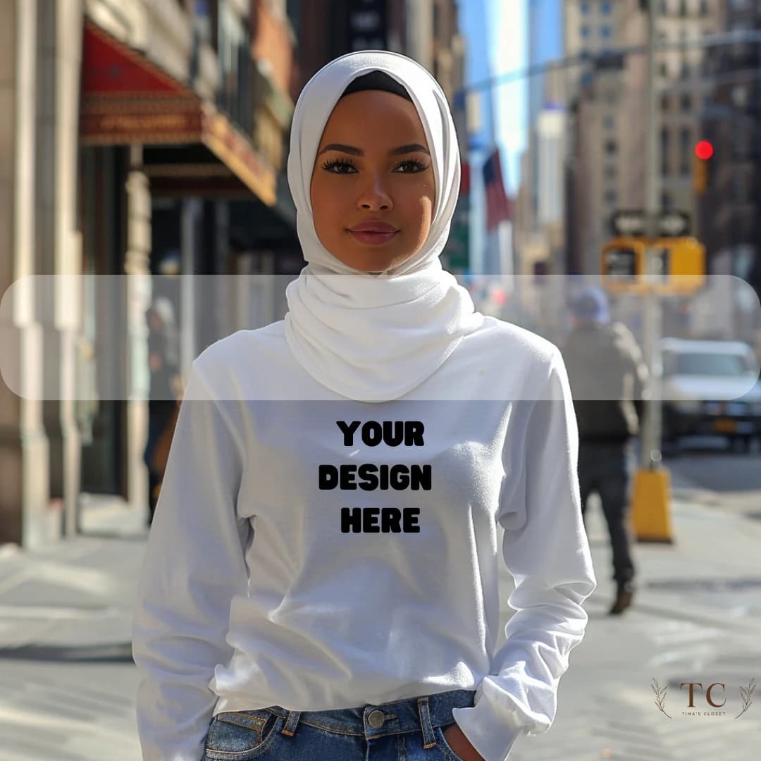 Gildan 2400 JPG Mockup Modest Streetwear Model High Resolution Crewneck Sweatshirt Mockups G240