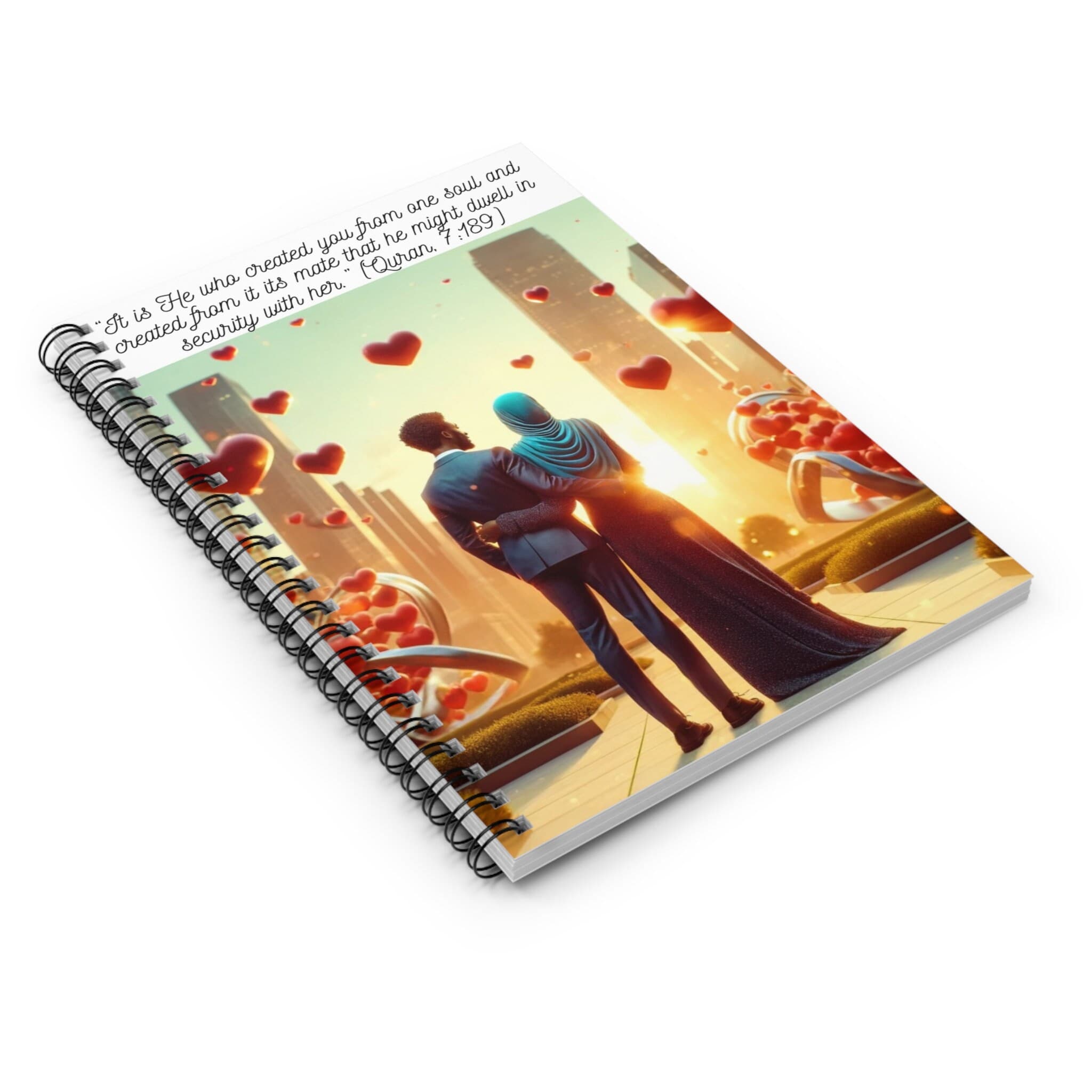 Black Muslim Couple journal Islamic Wedding Gift African Muslim bridal shower present African American Muslim Love African wedding notebook - image 4