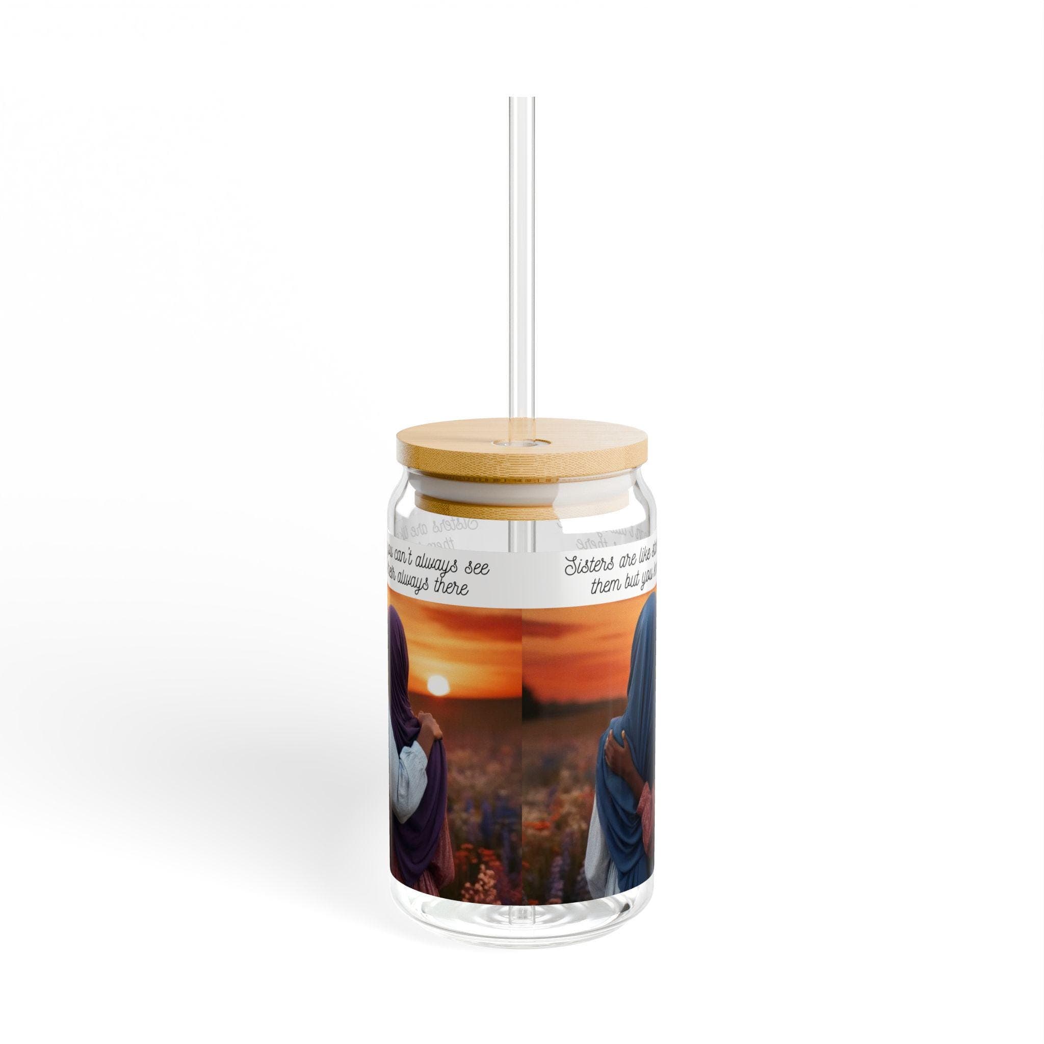 Gift for Muslim Sisterhood glass cup Black Muslim Hijabi Sisterhood cup Gift for African American Muslim Friend Gift for Black Muslim Friend - image 3