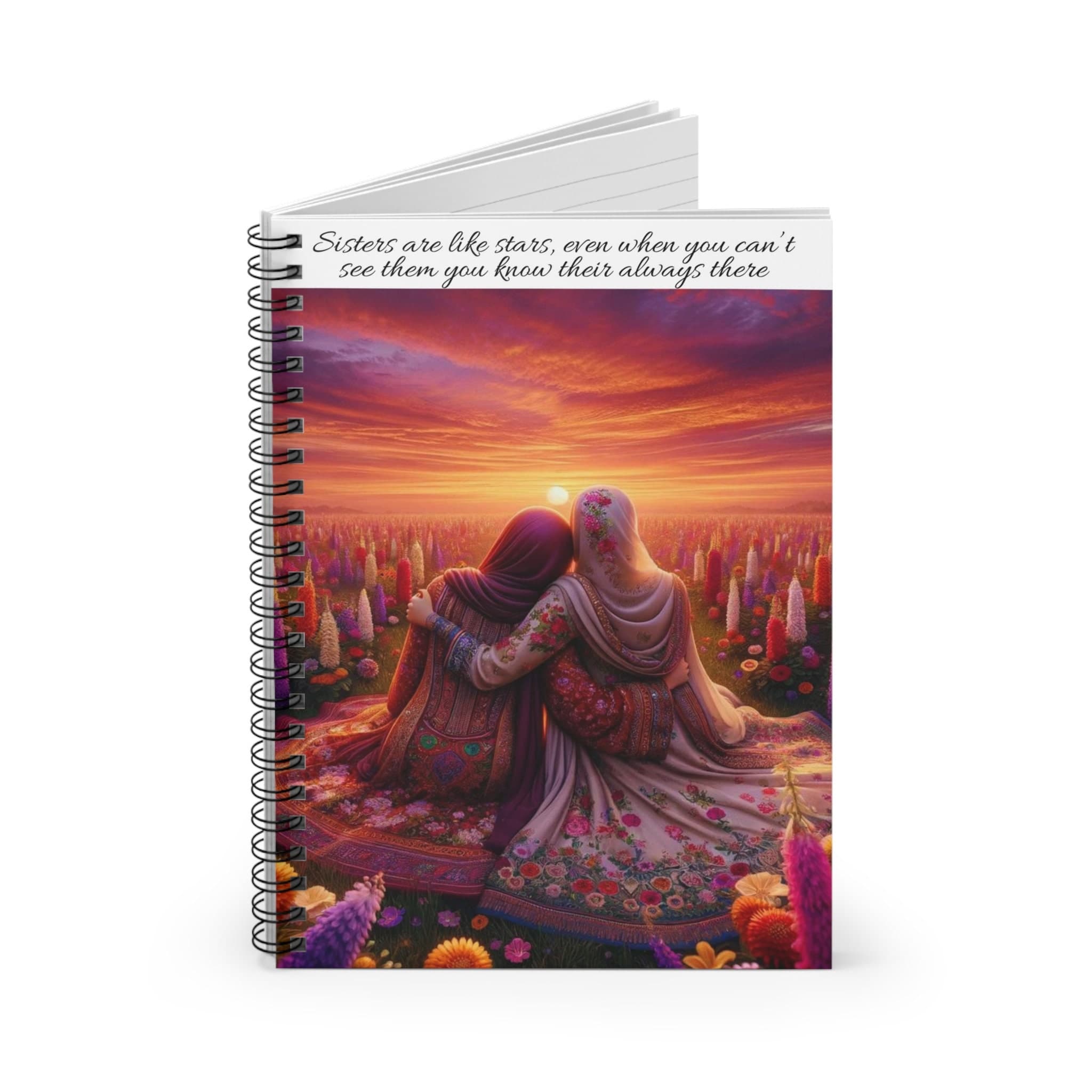 Desi Sisters notebook South Asian Muslim Hijabi Notebook Gift for Muslim Sisters Eid Gift for Desi Women Sisterhood and Friendship notebook - image 3