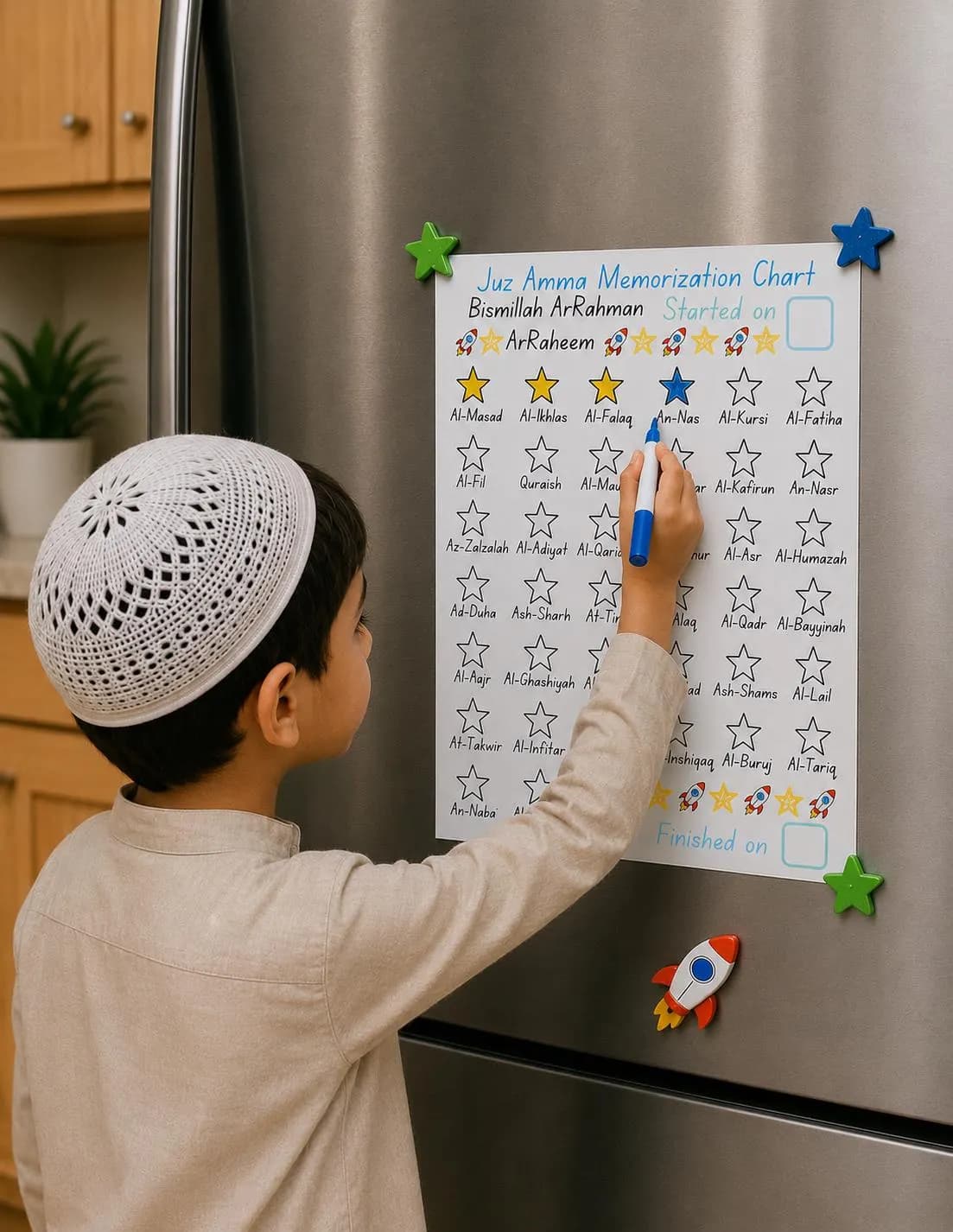 Boys Juz Amma Memorization Tracker for Boys Quran Memorzation Tracker for Boys Daily Quran Tracker for Boys Quran memorization Chart for boy