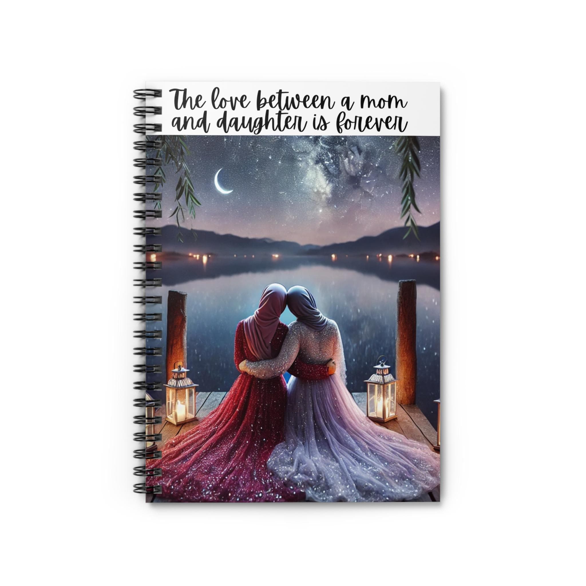 Muslim Arab Mom and Daughter notebook Gift for Hijabi Mothers Day Present for Arab Mom Eid Present for Muslim Mother Daughter Notebook - image 3