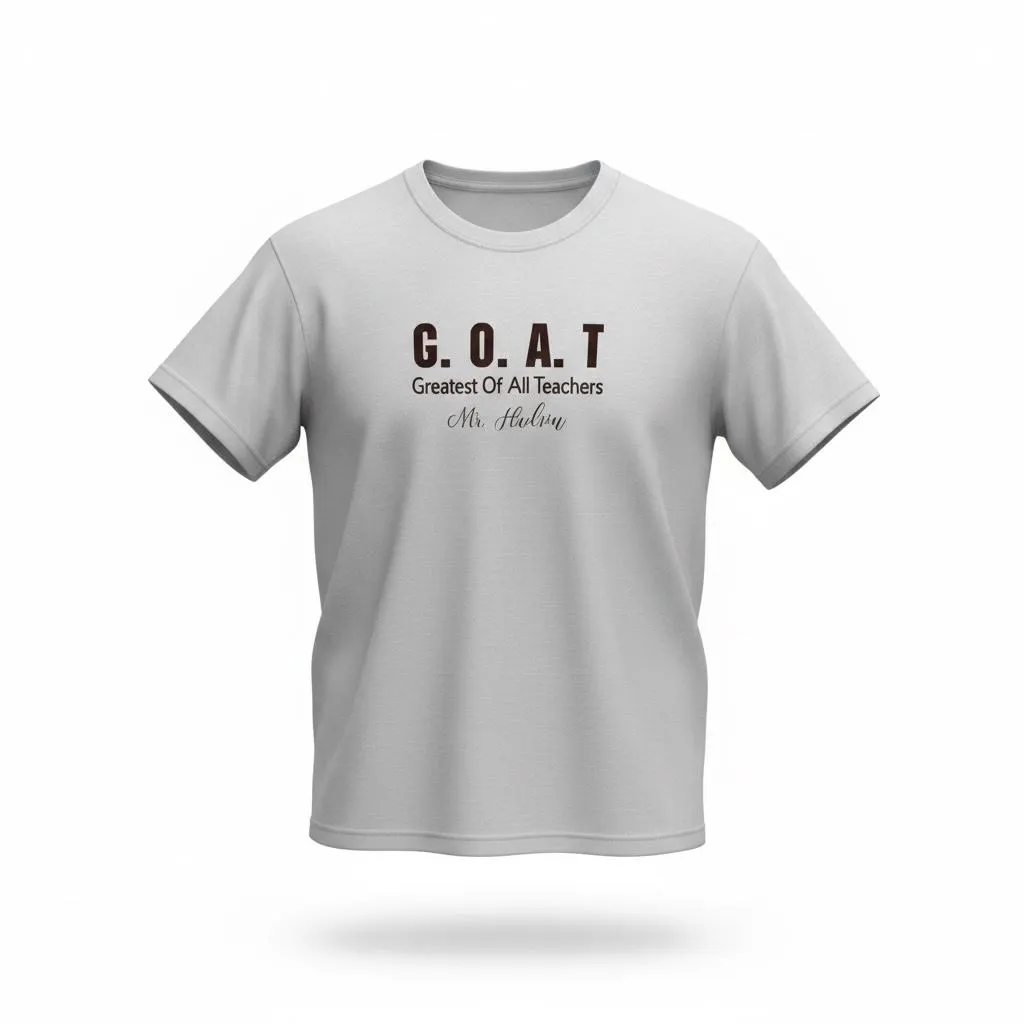 G.O.A.T Greatest of All Teachers Shirt | Custom Teacher Name T-Shirt | Personalized Teacher Appreciation Gift - image 5