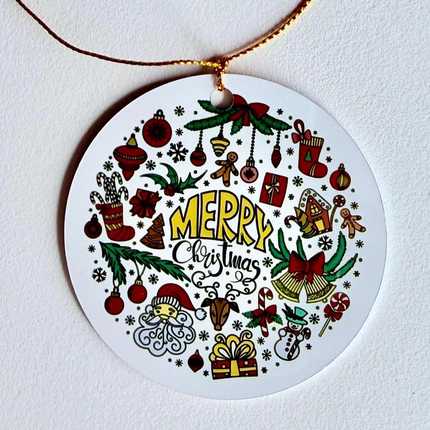 Customizable Christmas Ornament, Holiday Decor, Festive Tree Charm - image 3