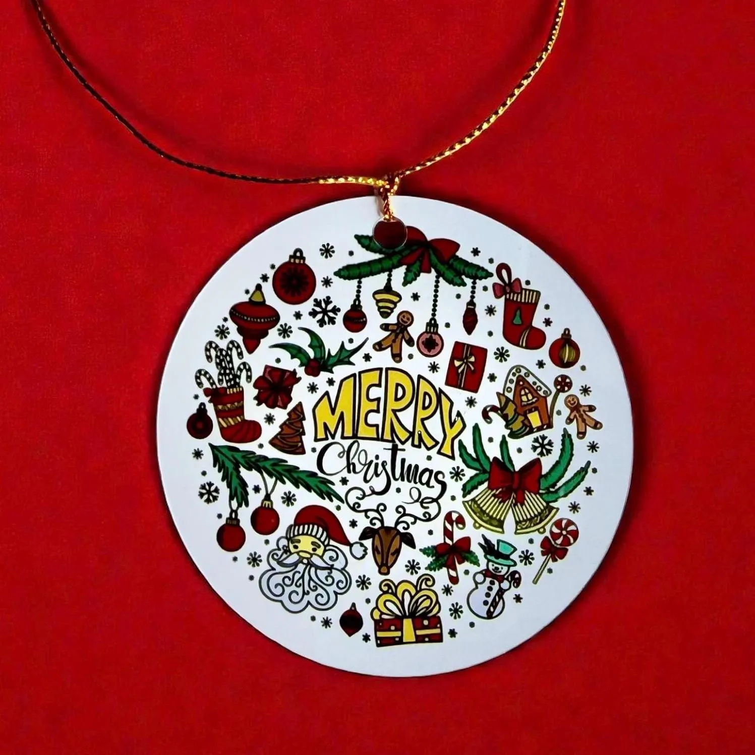 Customizable Christmas Ornament, Holiday Decor, Festive Tree Charm - image 5
