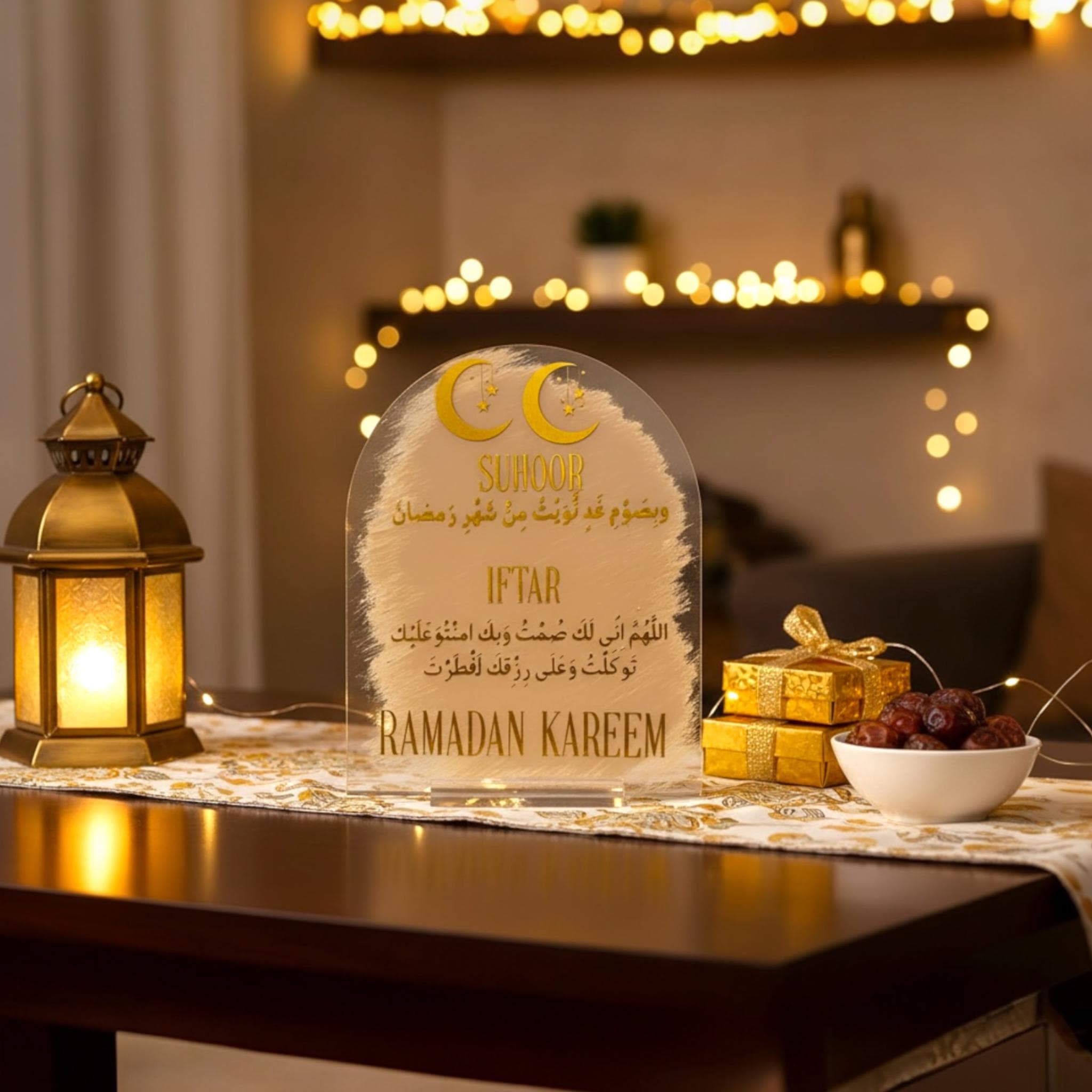 Ramadan Dua Acrylic Sign: Iftar & Suhoor, Islamic Home Decor - image 5