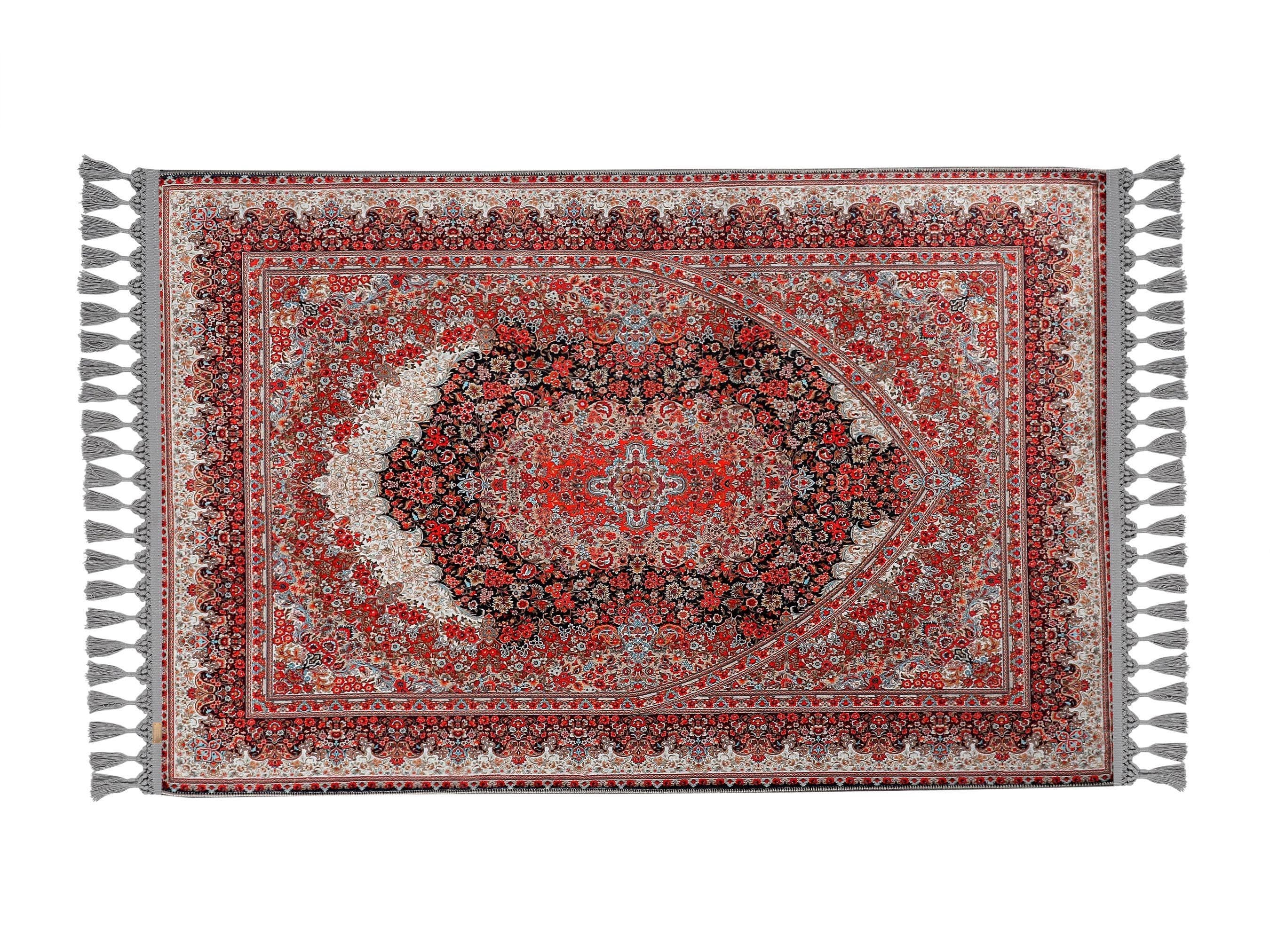 Soft, Low‑Pile Prayer Rug with Dual Use  
📐 80x125 cm (2'7"x4'1") – Perfect for Daily Prayer & Home Styling  
🎨 Color: Deep Red with Beige Accents – Warm, Elegant & Versatile  
🧵 Thickness: 7 mm  
⚖️ Weight: 1.738 kg/m²  
🪑 Non‑slip Cotton Base – Secure on All Floor Types  
🧺 Machine Washable at 30°C | Robot Vacuum Compatible  
🌍 Made in Istanbul, Turkey by Prayer Rug Lux  
🎁 Gift for Eid, Weddings, Housewarming – Custom Sizes Available