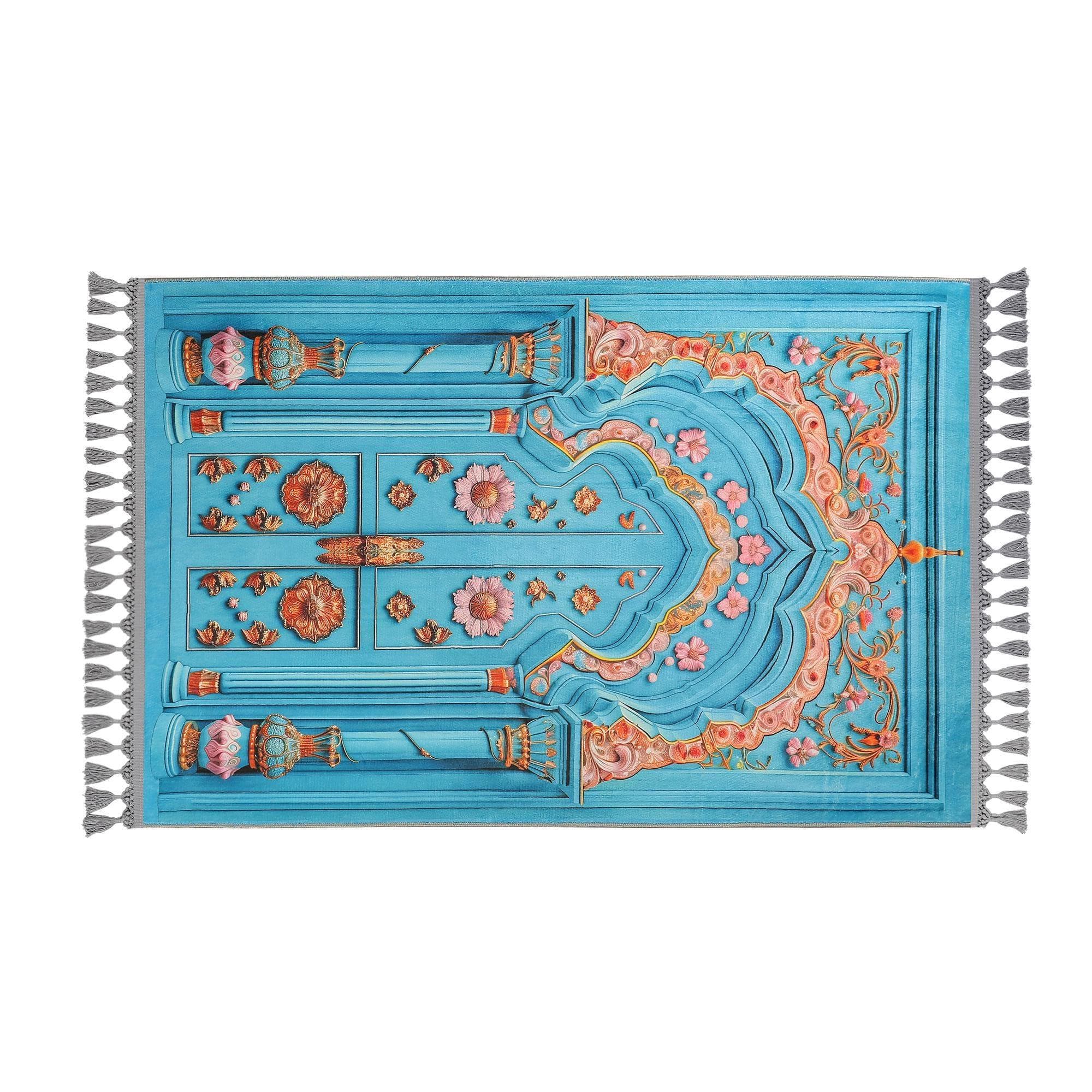 🕌 Turquoise & Pink Islamic Prayer Rug – Soft Mat for Daily Salah & Muslim Gift

Soft Prayer Rug with Low‑Pile Textured Surface  
📐 80x125 cm (2'7"x4'1") – Ideal for Daily Salah  
🎨 Color Palette: Turquoise & Pink – Elegant, Refreshing & Graceful  
🧵 Thickness: 7 mm  
⚖️ Weight: 1.738 kg/m²  
🪑 Non‑slip Cotton Base – Secure on All Floor Types
