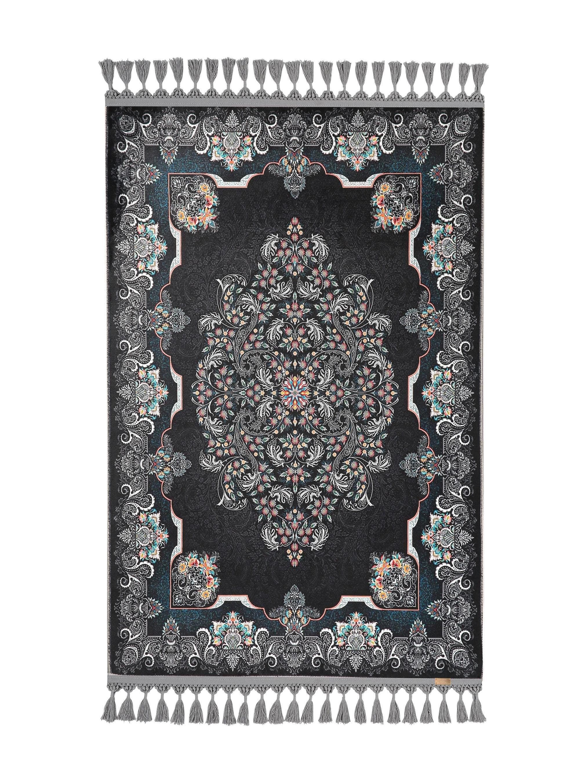 Turkish Prayer Rug | Soft Silky Rugs | Arabian Carpet Style | Gebetsmatte | Praying Mat