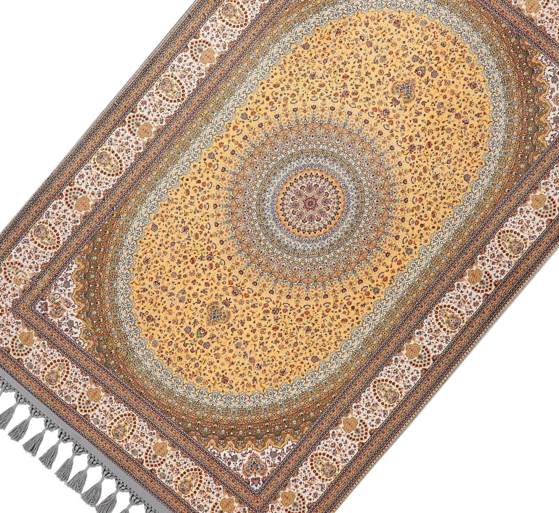 Turkish Prayer Rug Soft Silky Prayer Mat Islamic Muslim Gift Rugs - image 4