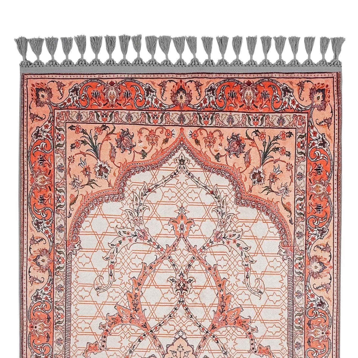 Prayer Mat & Floral Tree of Life Mihrab Prayer Rug: Soft Silky Personalized Gift Custom - image 4