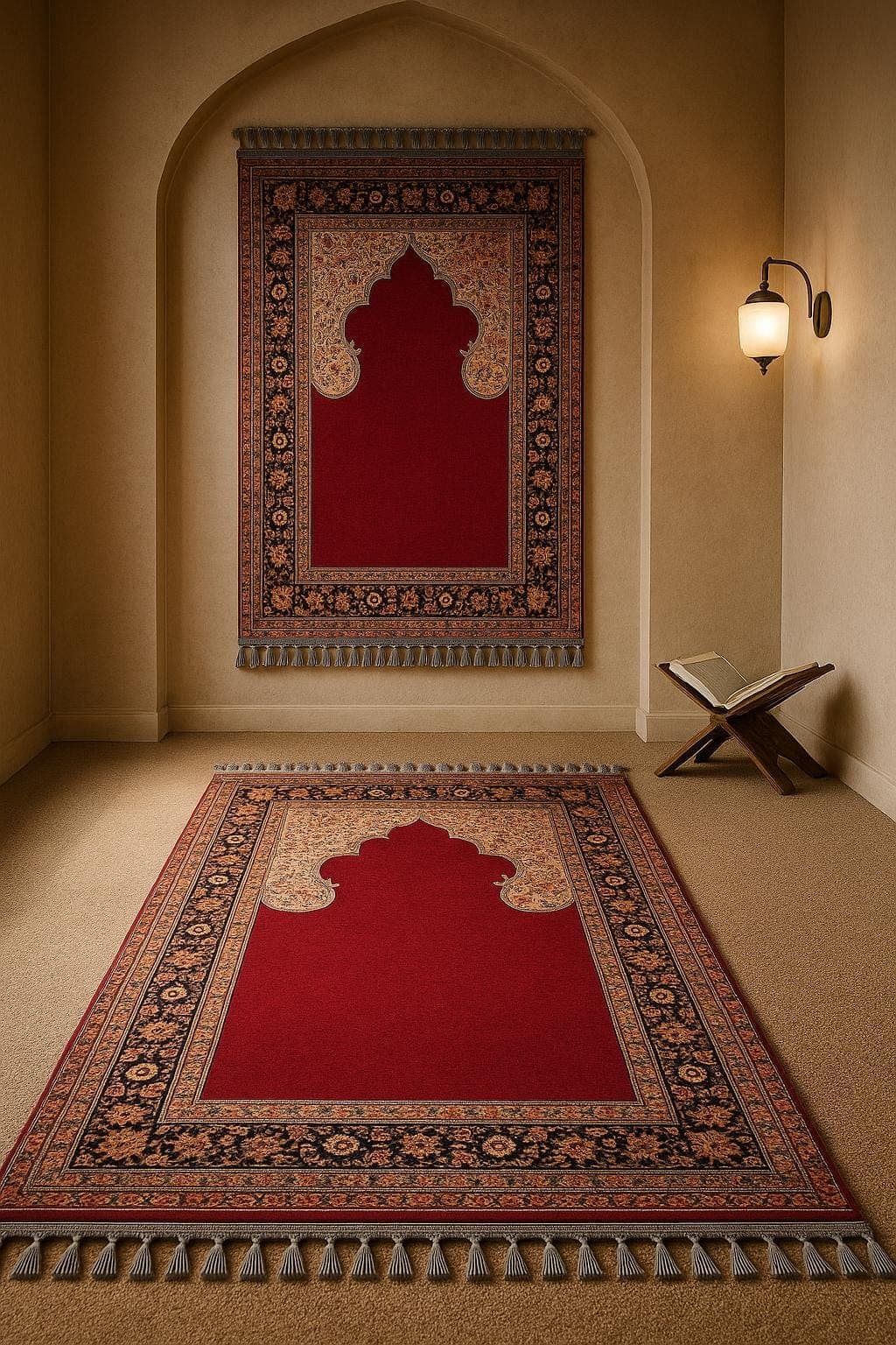 Prayer Mat Turkish Mihrab Prayer Rug Soft Silky Islamic Muslim Gift Gebetsteppich Janamaz Rugs - image 4