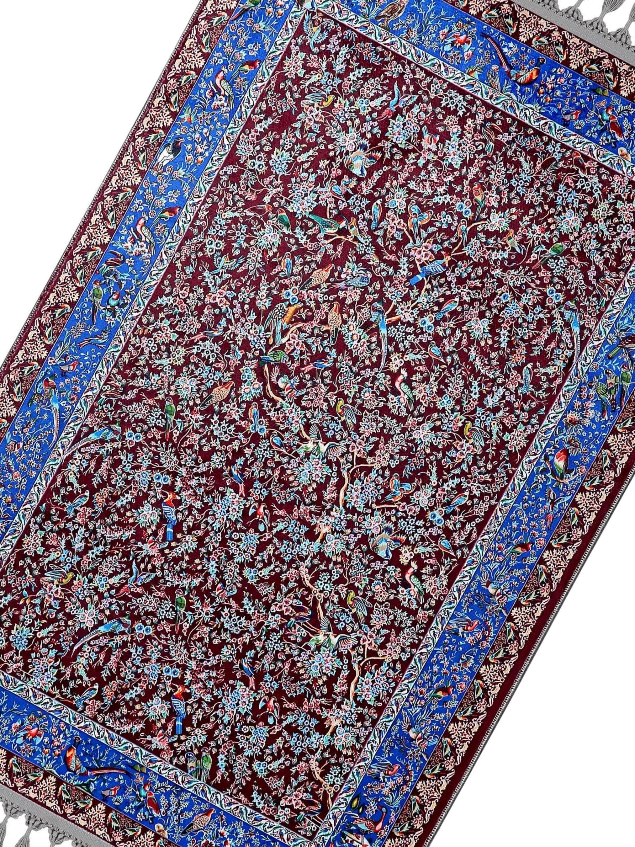 Floral Prayer Mat Prayer Rug Soft Silky Islamic Muslim Gift Gebetsteppich Janamaz Sajadah Rugs - image 4